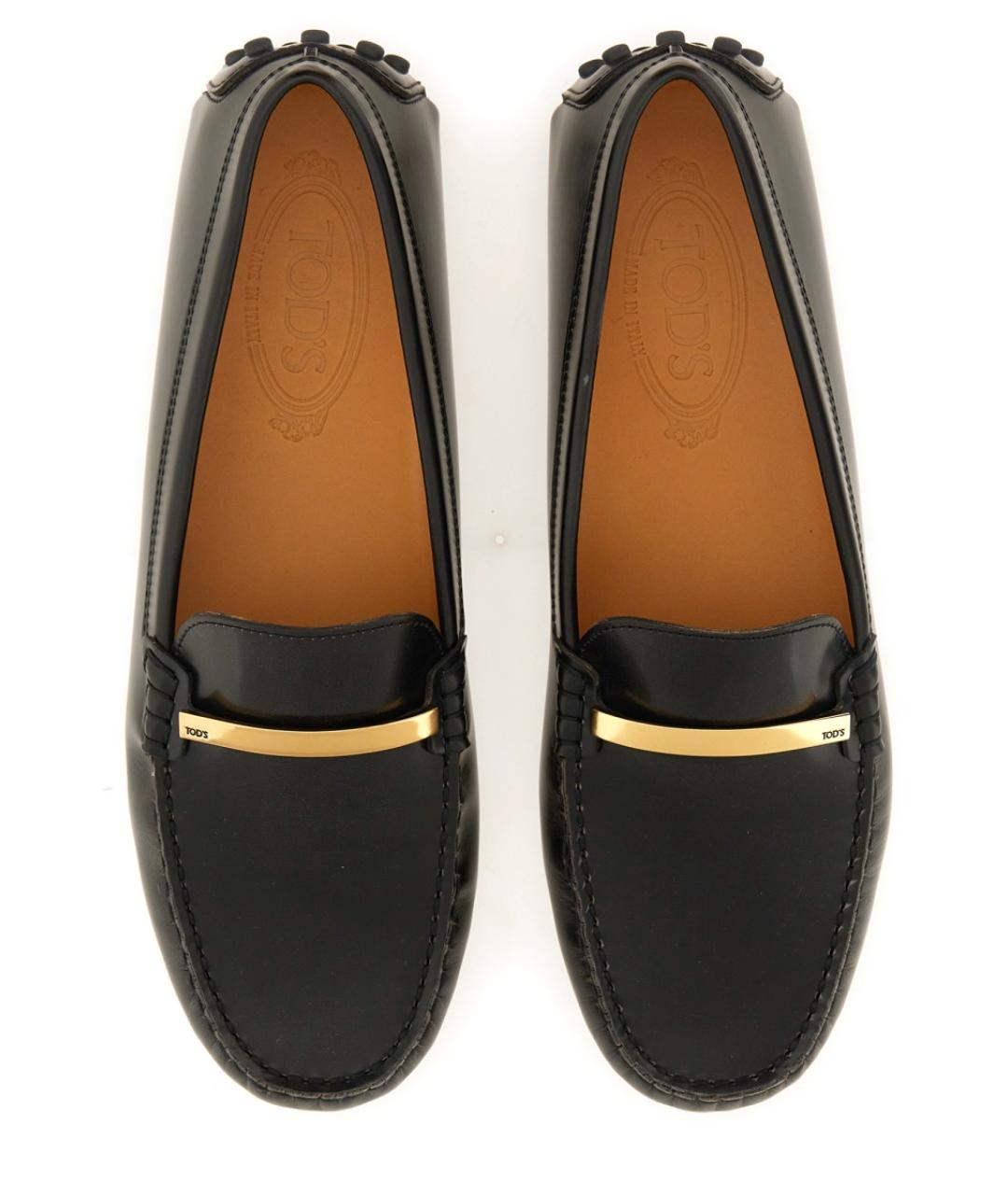 TOD'S Черные кожаные лоферы, фото 6