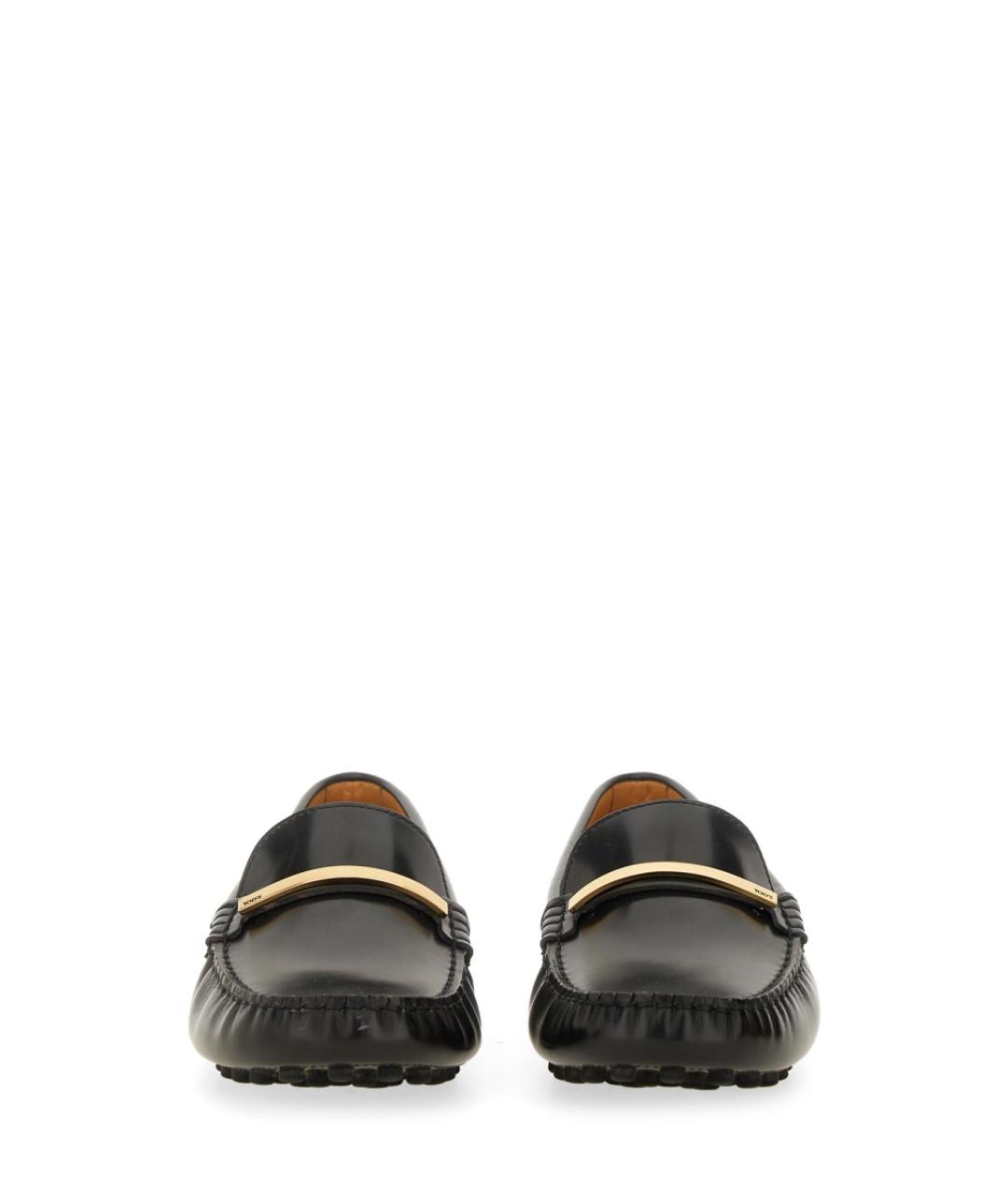 TOD'S Черные кожаные лоферы, фото 4