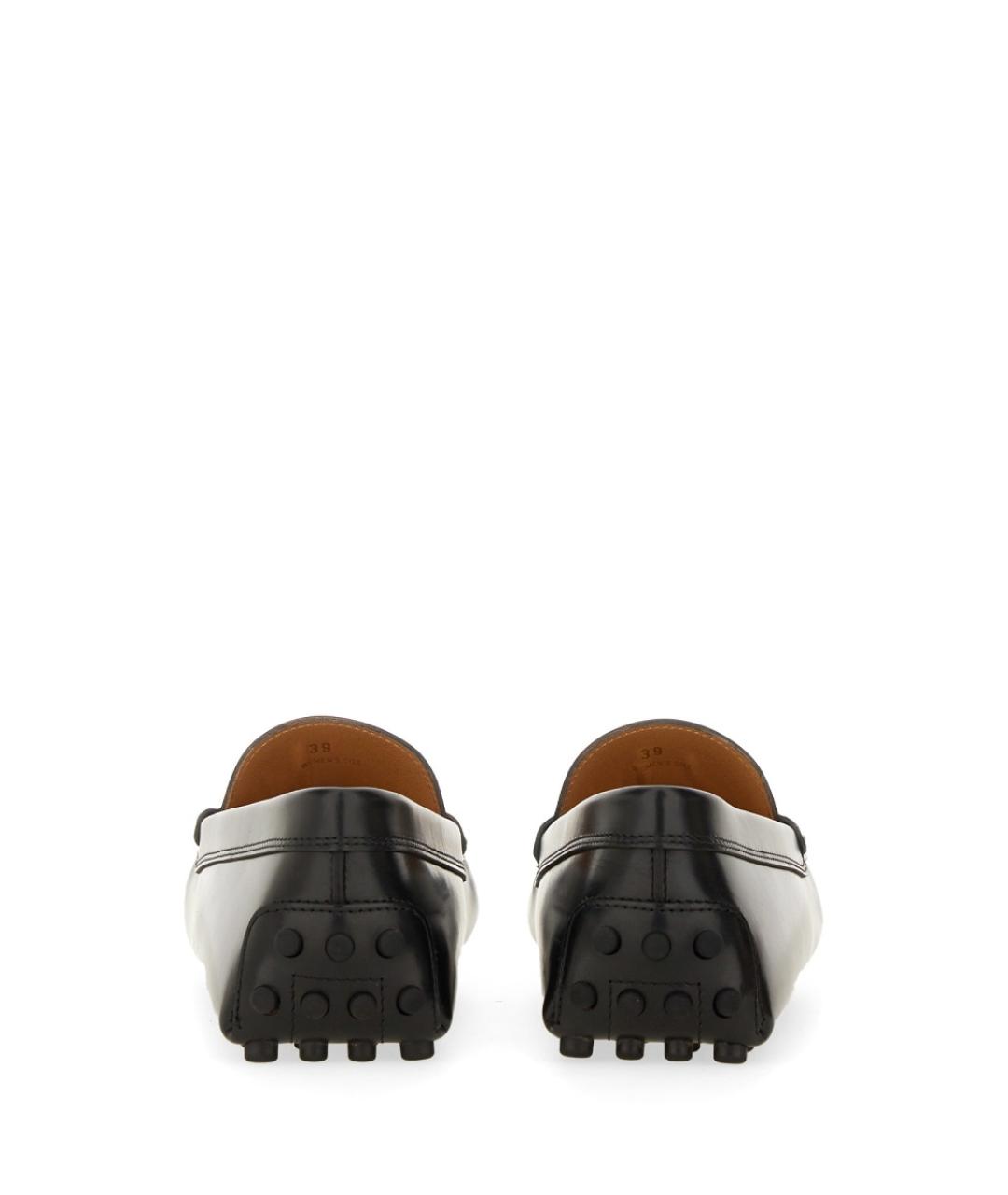 TOD'S Черные кожаные лоферы, фото 3