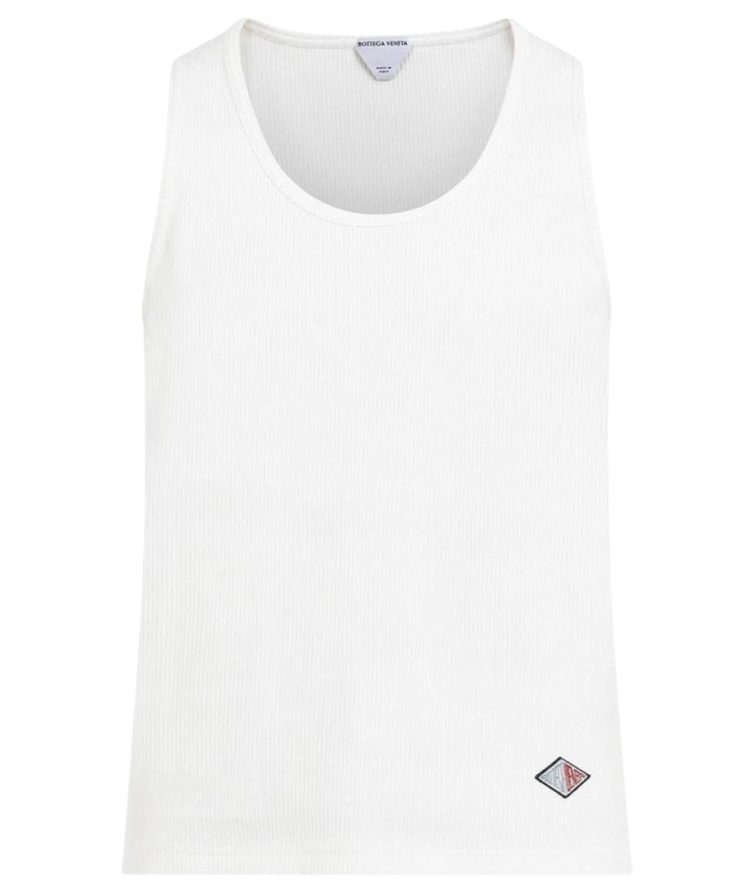 BOTTEGA VENETA Белая хлопковая майка, фото 1