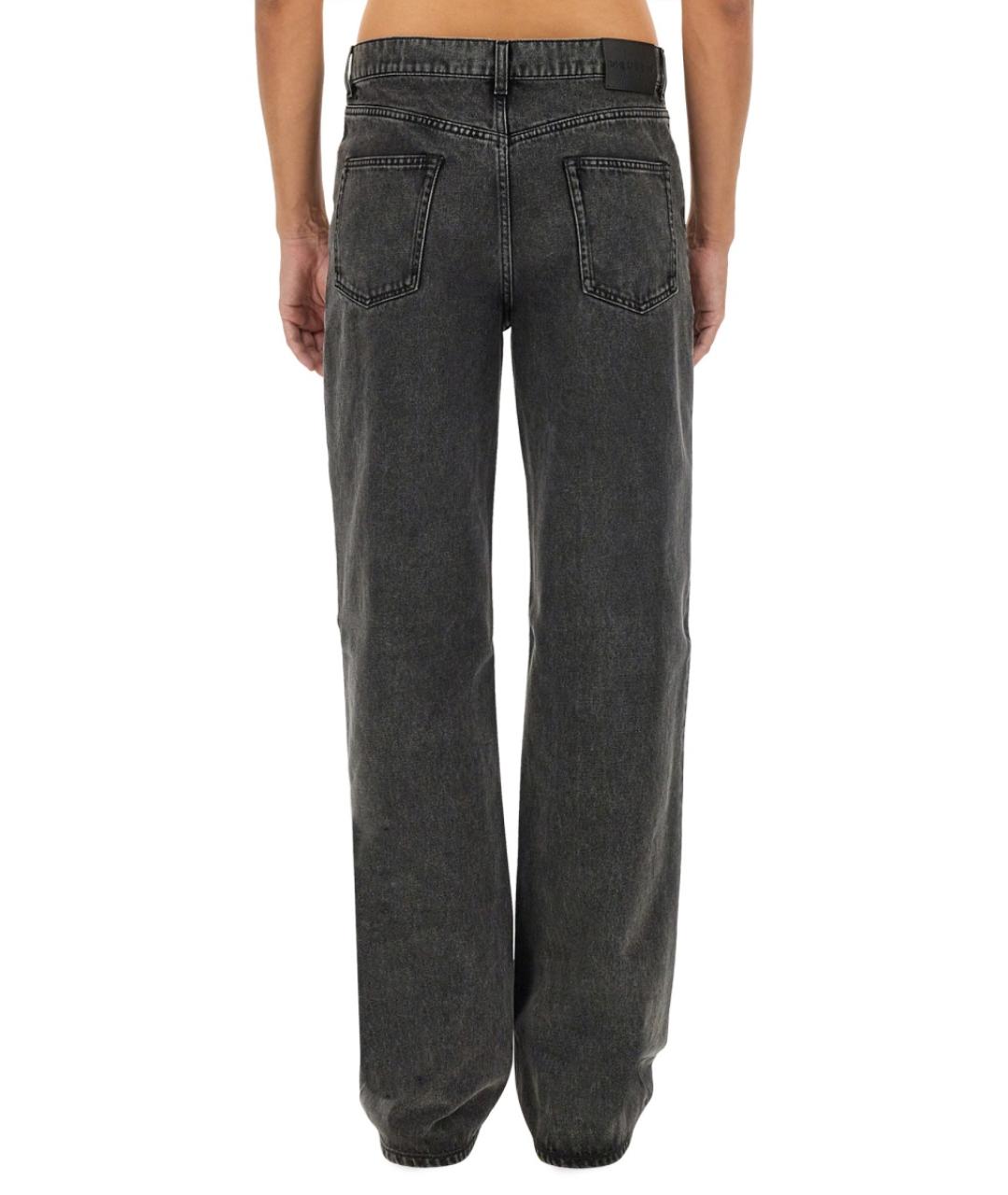 ALEXANDER MCQUEEN Серые хлопковые прямые джинсы, фото 4