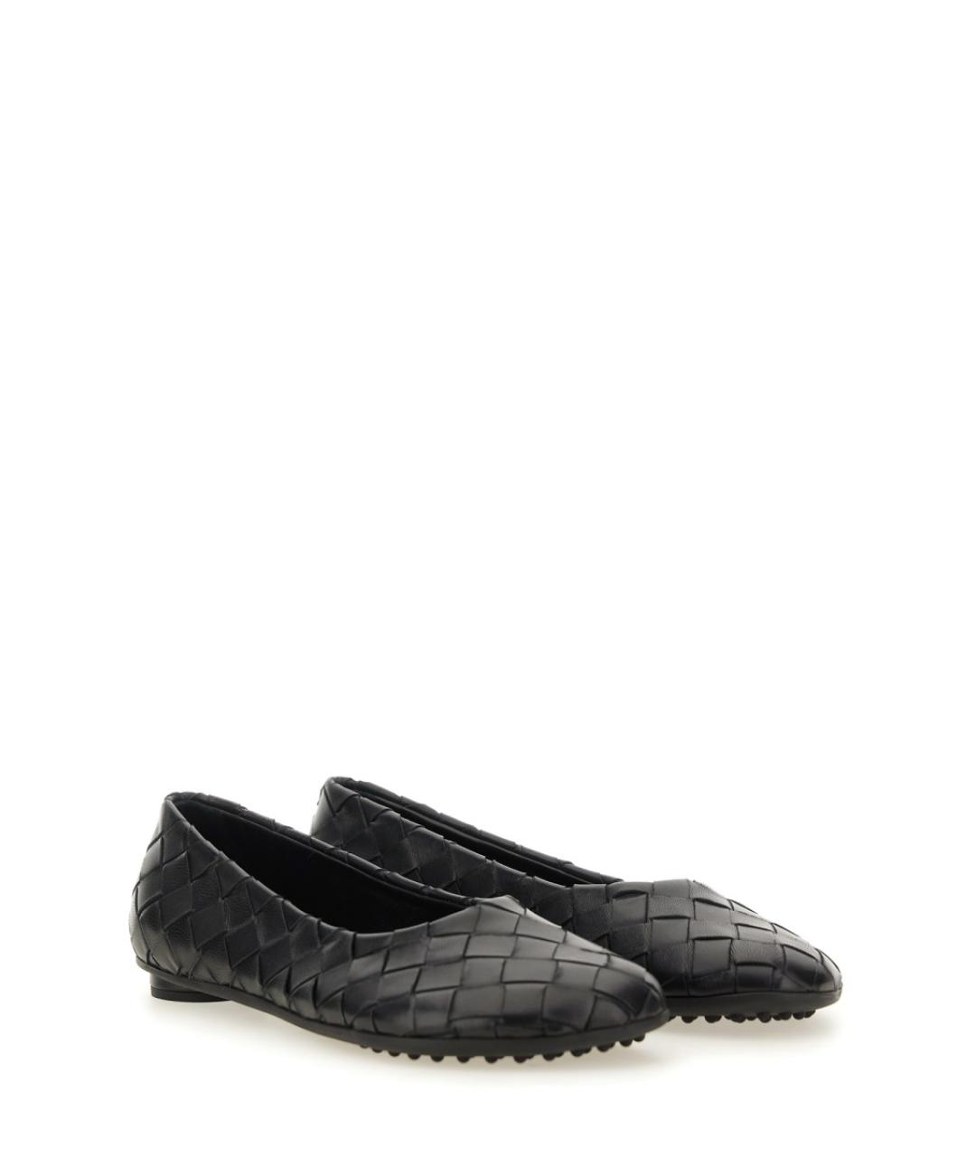 BOTTEGA VENETA Черные кожаные балетки, фото 2
