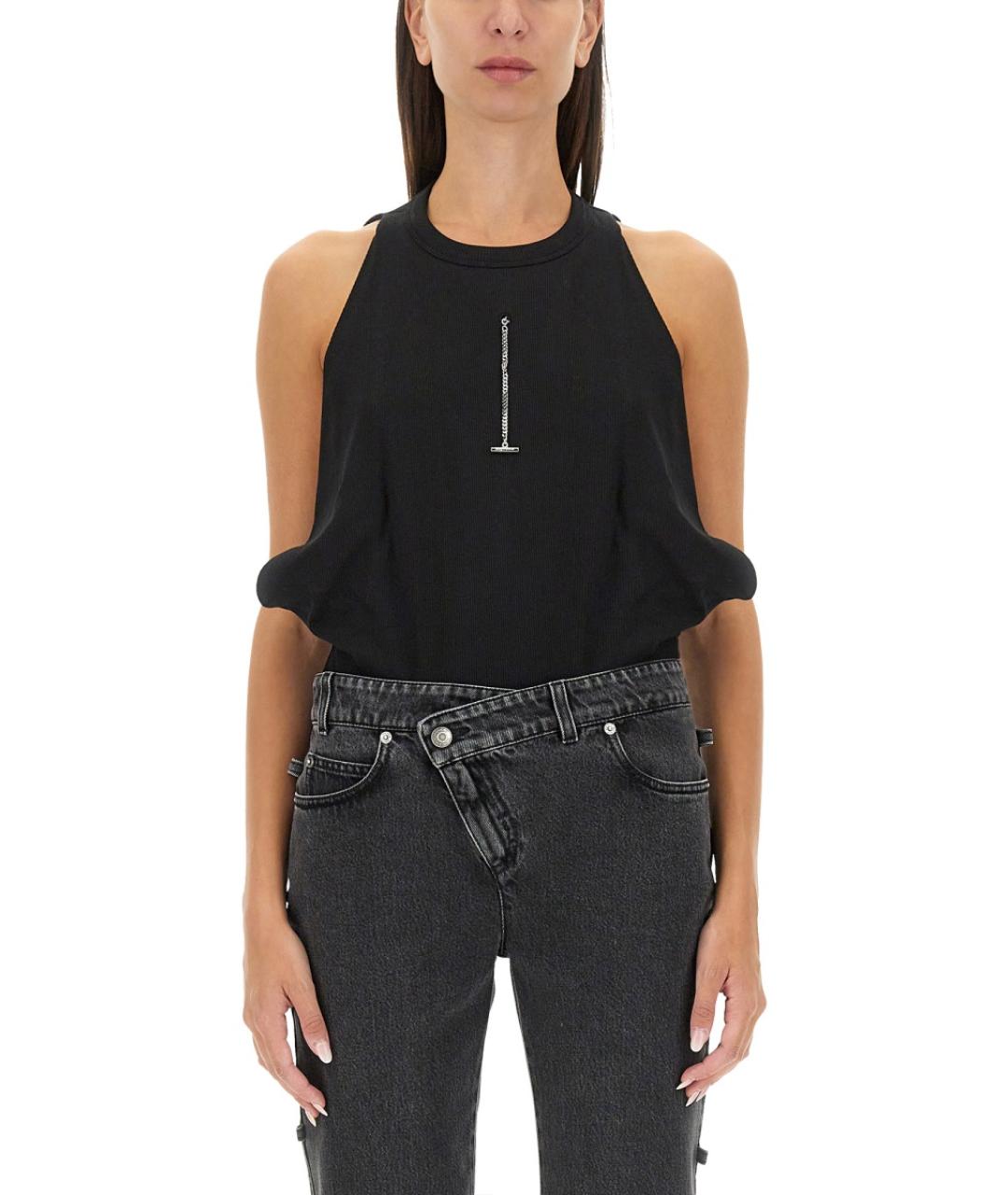 ALEXANDER MCQUEEN Черная полиэстеровая блузы, фото 4