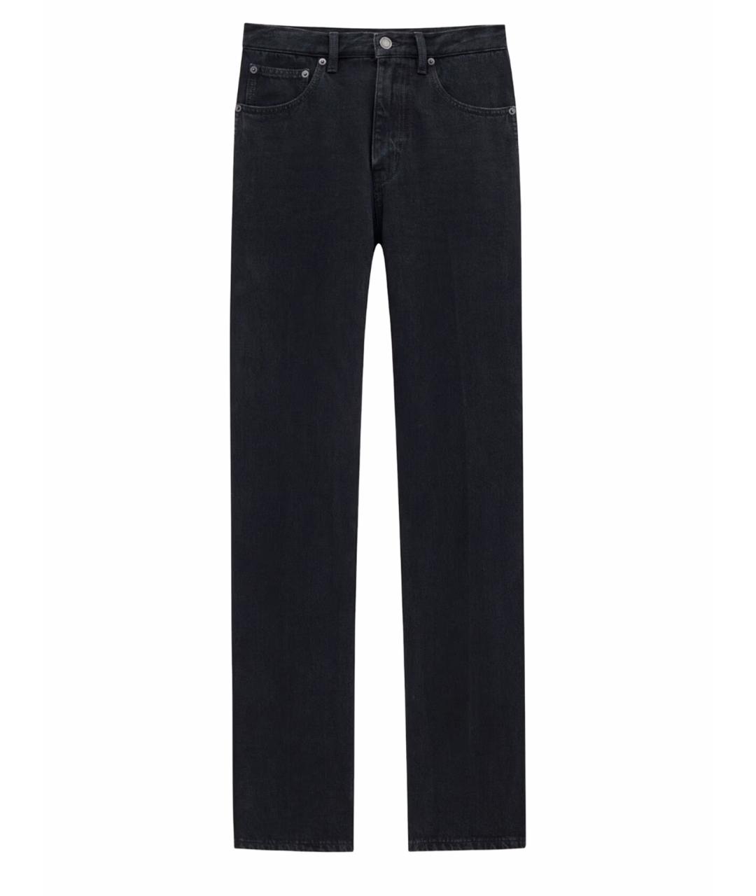 SAINT LAURENT Черные хлопковые прямые джинсы, фото 1