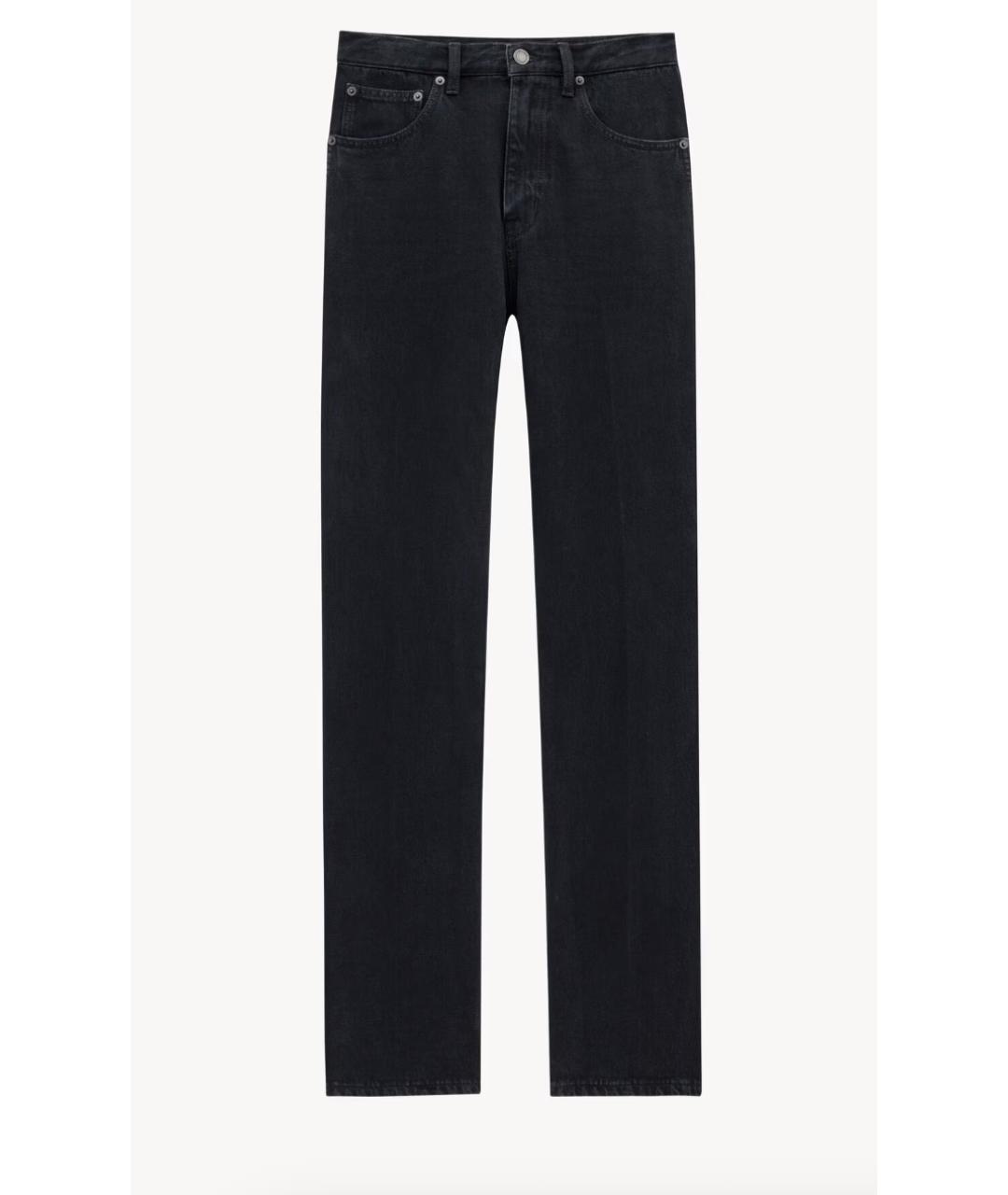 SAINT LAURENT Черные хлопковые прямые джинсы, фото 6