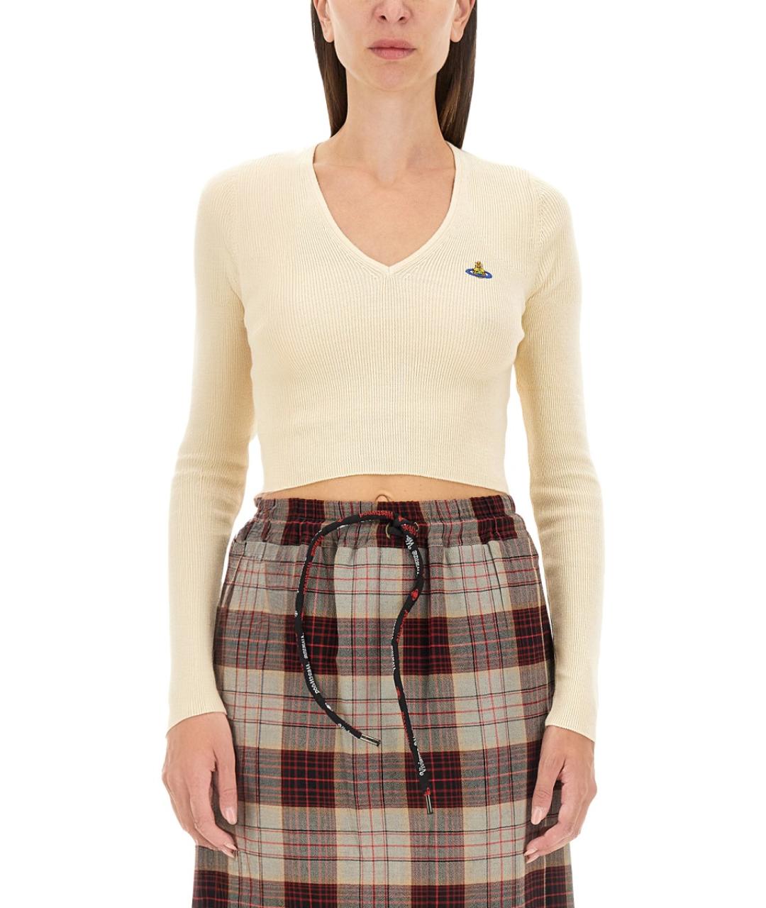 VIVIENNE WESTWOOD Бежевый хлопковый джемпер / свитер, фото 2