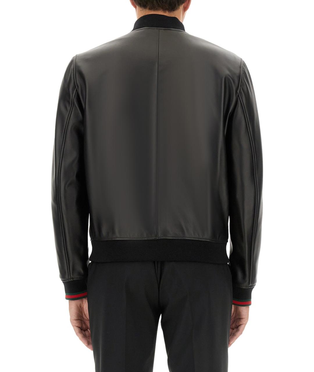 GUCCI Черная кожаная куртка, фото 5