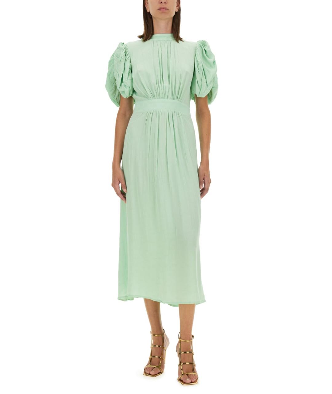 ROTATE Зеленые вискозное повседневное платье, фото 3