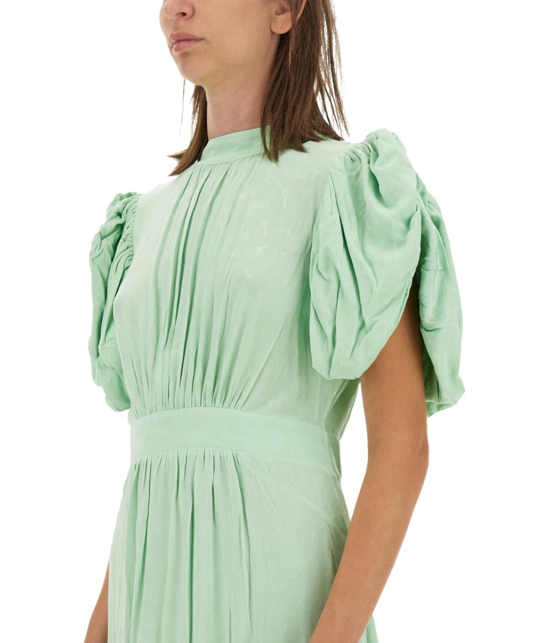 ROTATE Зеленые вискозное повседневное платье, фото 5