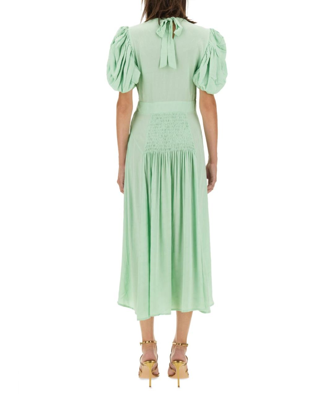 ROTATE Зеленые вискозное повседневное платье, фото 4