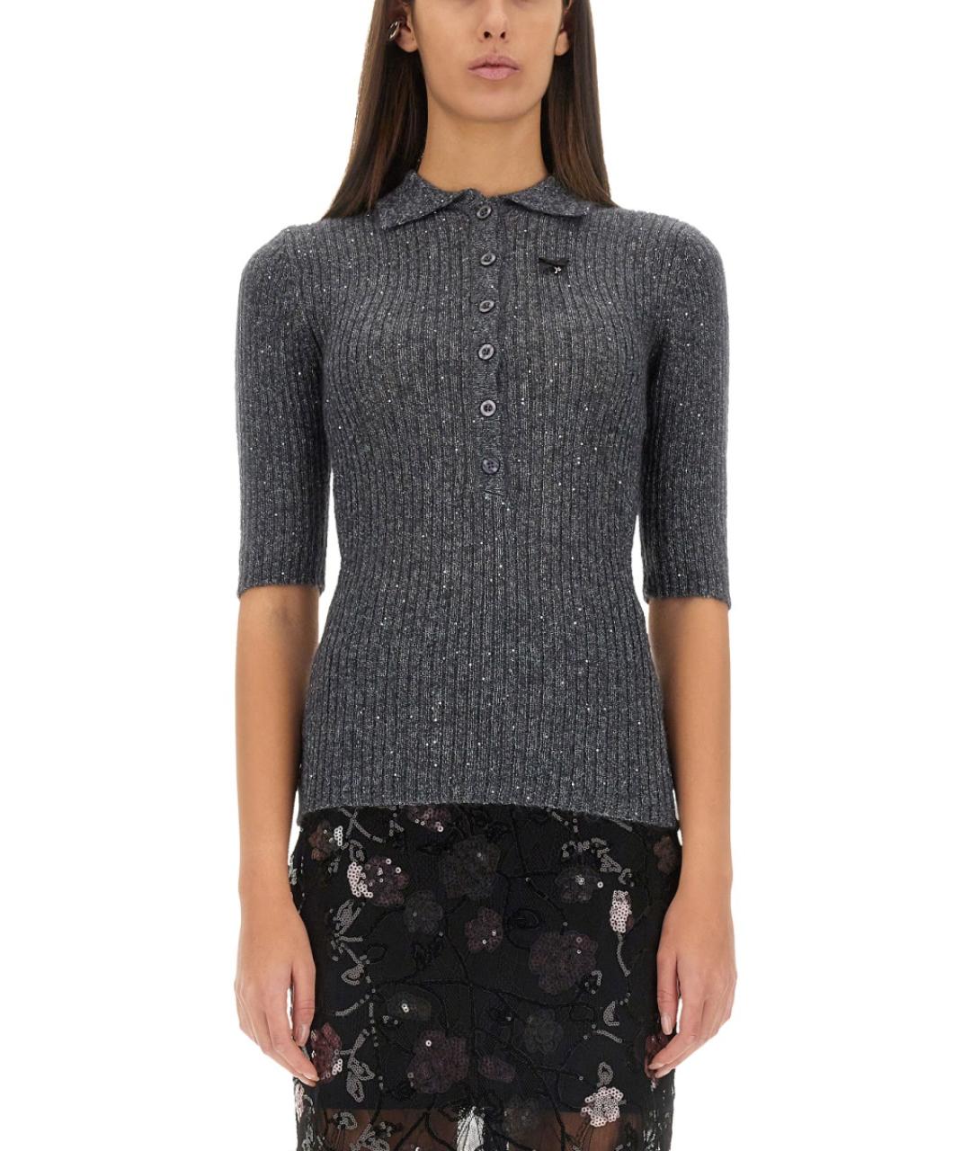 ROTATE Серый шерстяной джемпер / свитер, фото 2