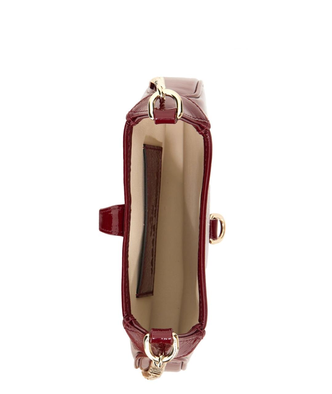 GUCCI Бордовая кожаная сумка через плечо, фото 4