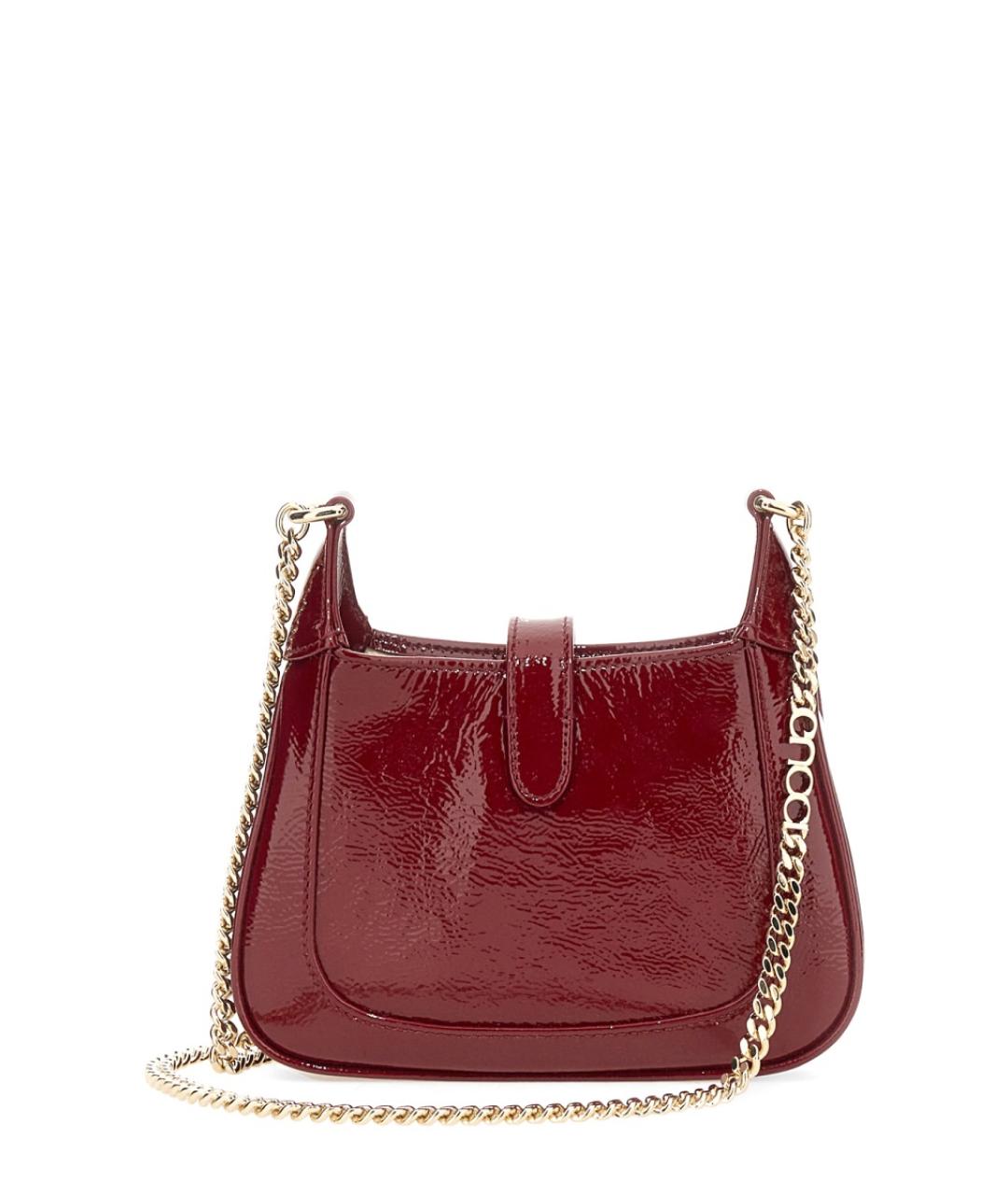 GUCCI Бордовая кожаная сумка через плечо, фото 3