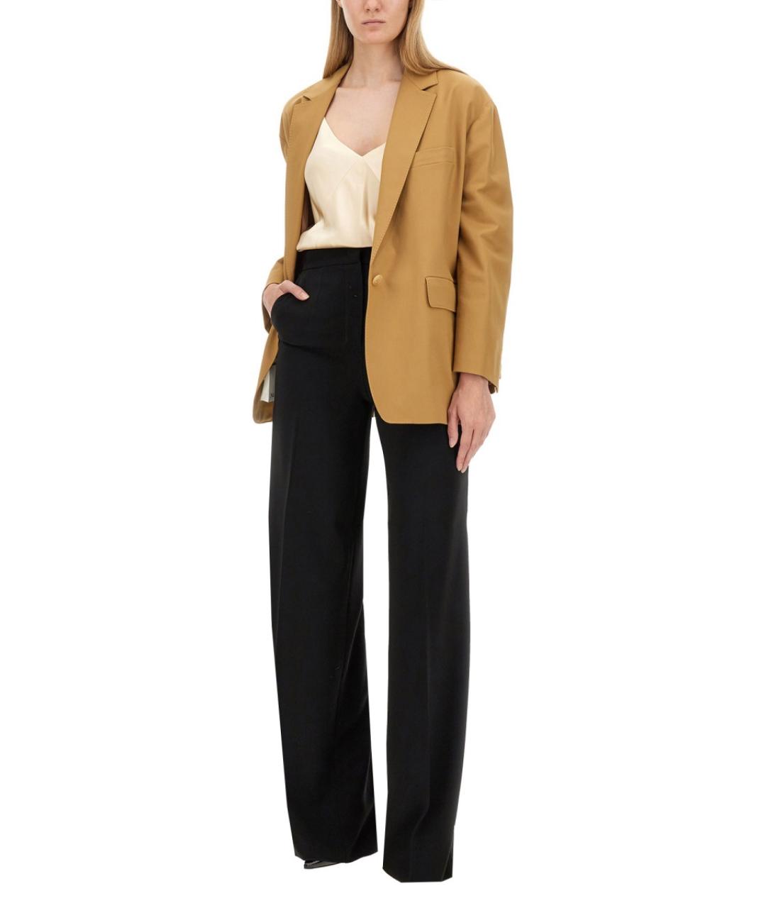 MAX MARA Бежевый хлопковый жакет/пиджак, фото 3