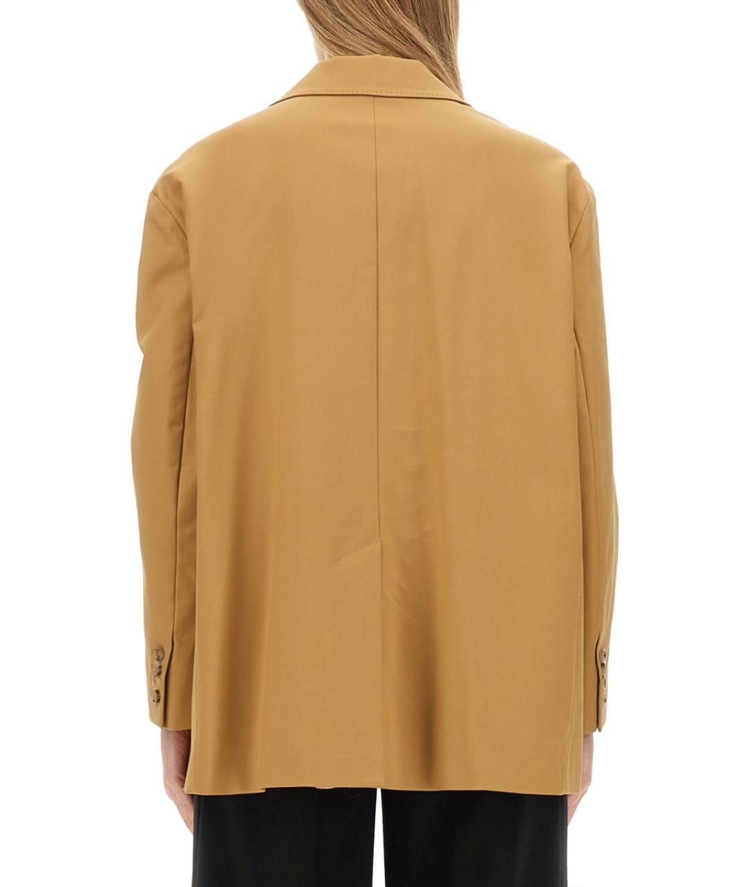 MAX MARA Бежевый хлопковый жакет/пиджак, фото 4