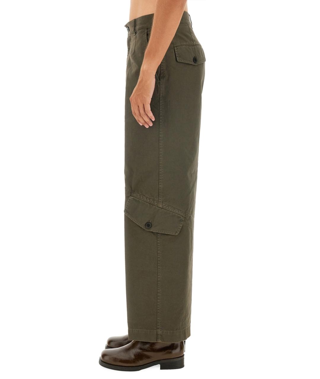 DRIES VAN NOTEN Серые хлопковые повседневные брюки, фото 4