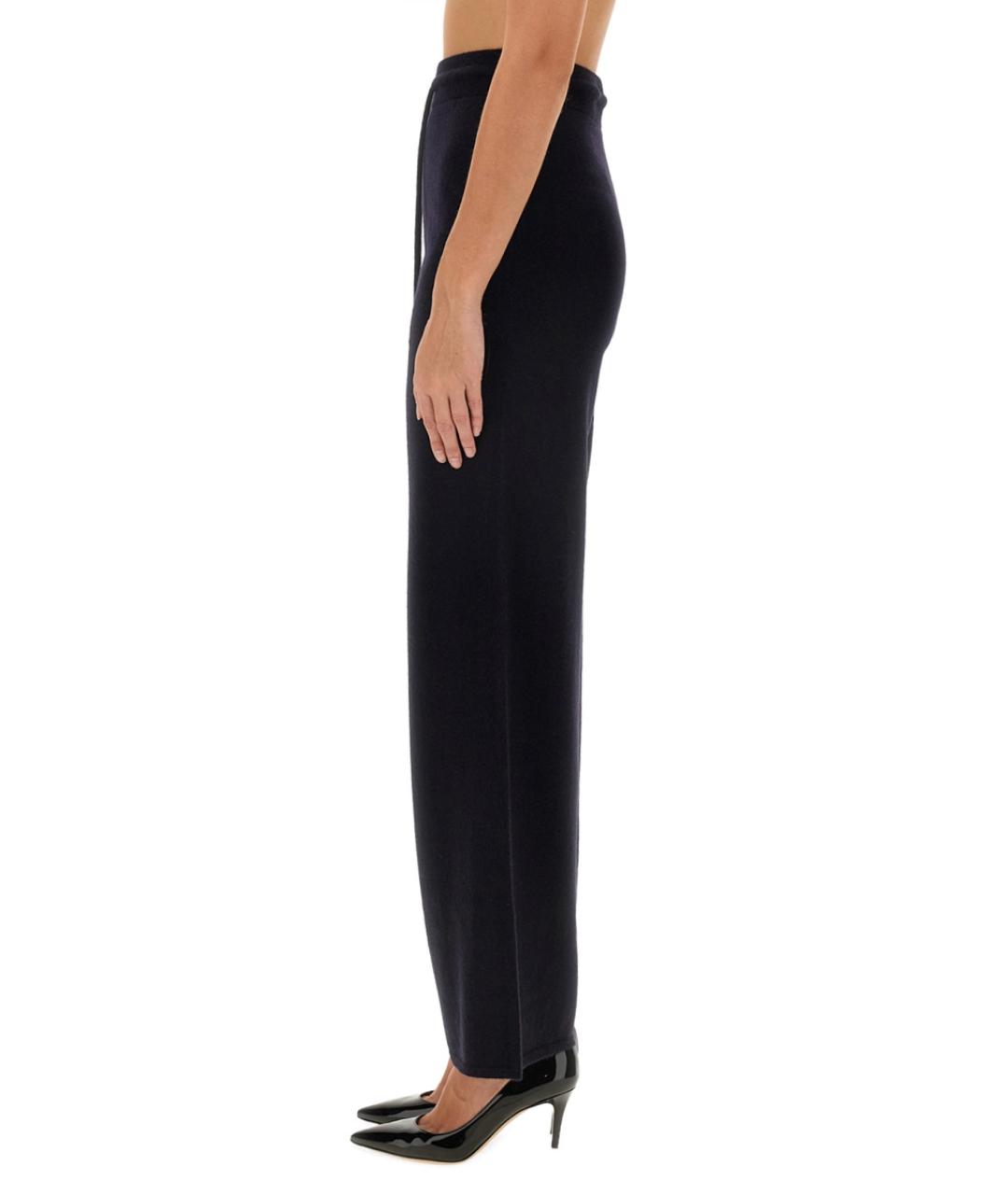 MAX MARA Синие шерстяные прямые брюки, фото 4