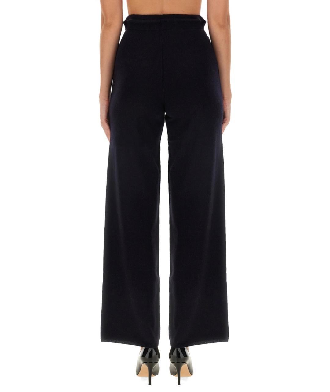MAX MARA Синие шерстяные прямые брюки, фото 3