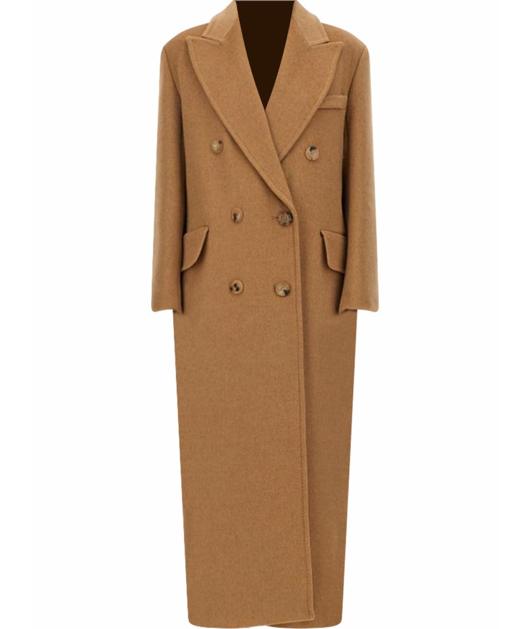 MAX MARA Бежевое шерстяное пальто, фото 1