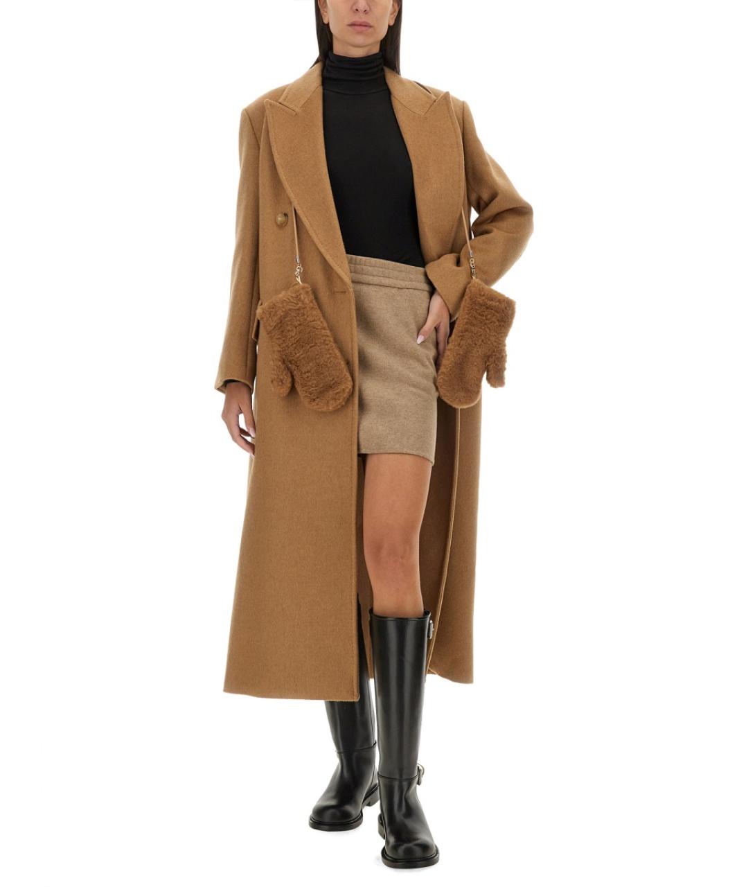 MAX MARA Бежевое шерстяное пальто, фото 3