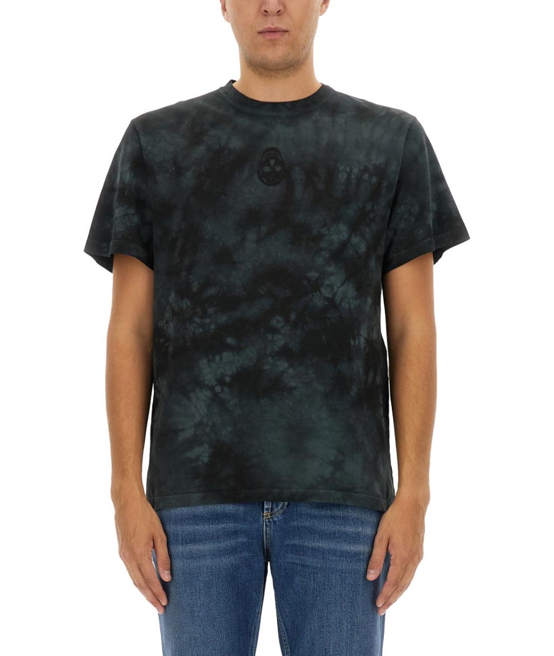 ALEXANDER MCQUEEN Черная хлопковая футболка, фото 2