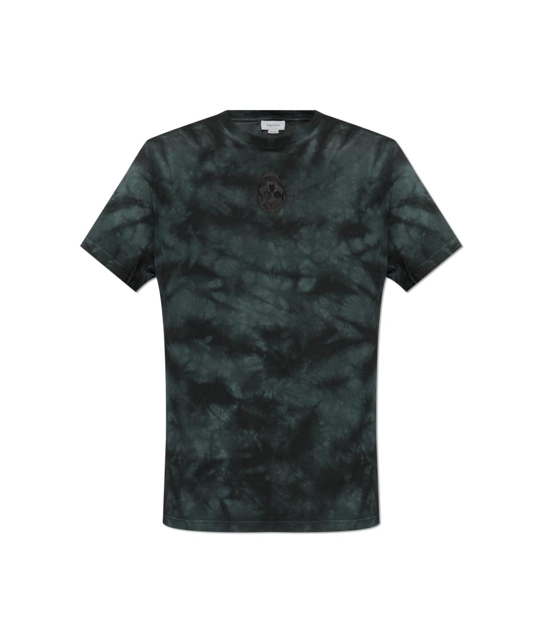 ALEXANDER MCQUEEN Черная хлопковая футболка, фото 1