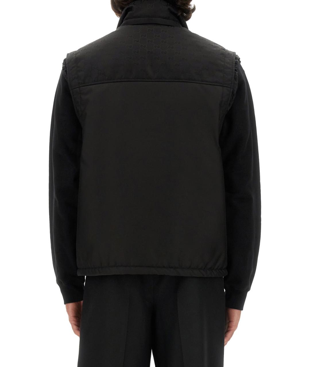 GUCCI Черный полиамидовый жилет, фото 4