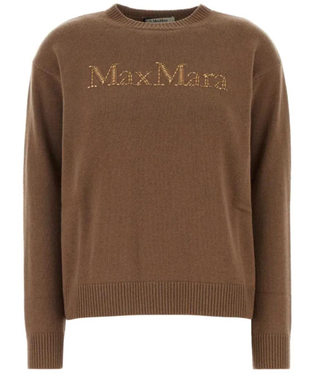'S MAX MARA Коричневый шерстяной джемпер / свитер, фото 1