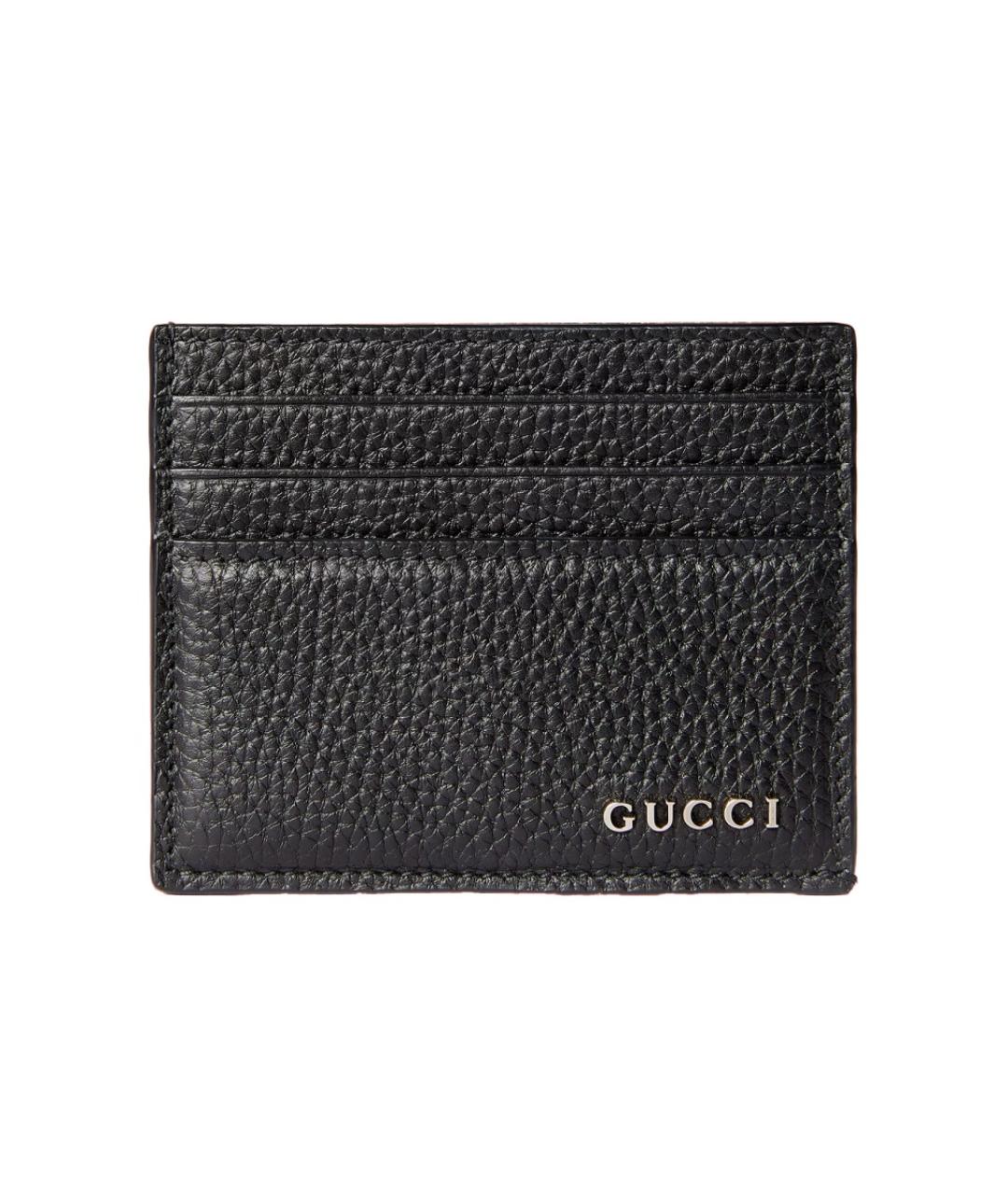 GUCCI Черный кожаный кардхолдер, фото 1