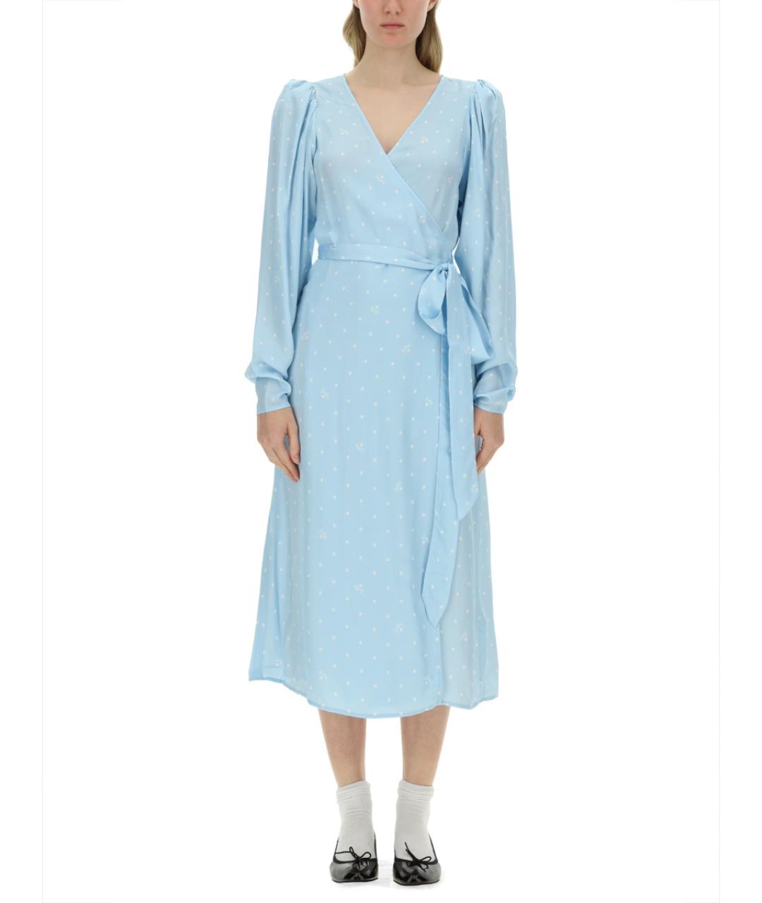 ROTATE Синее вискозное повседневное платье, фото 2
