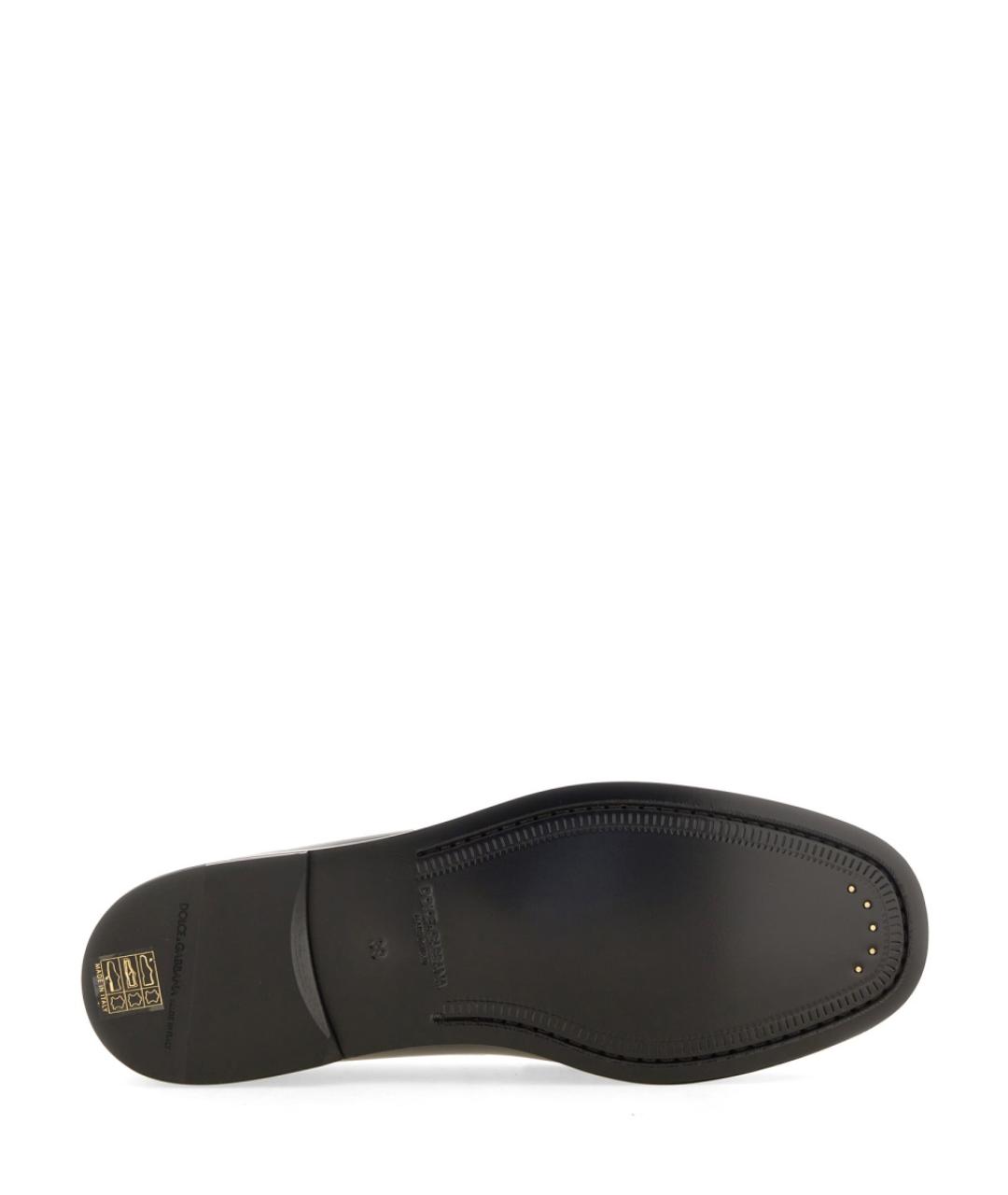 DOLCE&GABBANA Черные кожаные лоферы, фото 6