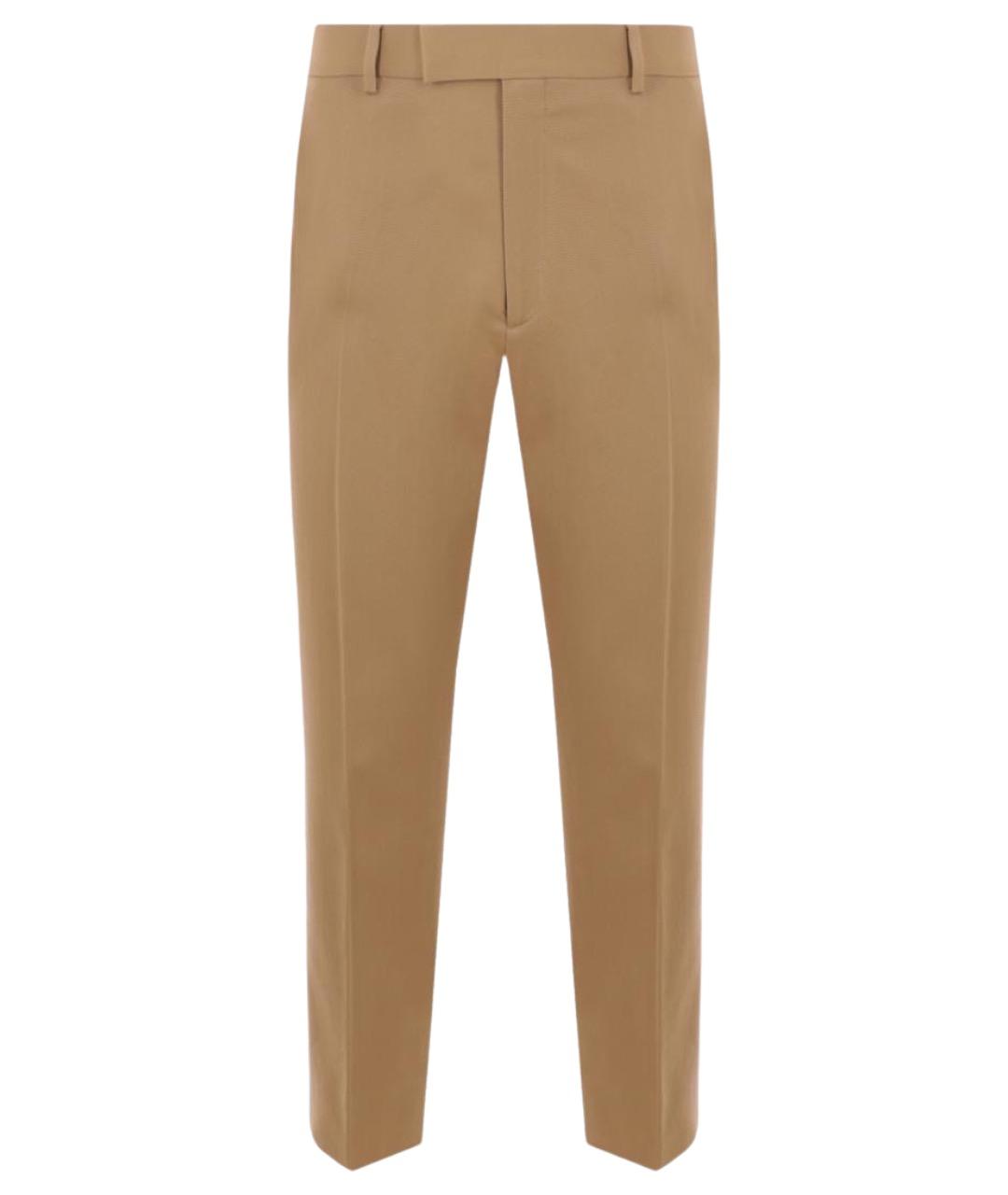 GUCCI Бежевые хлопковые повседневные брюки, фото 1