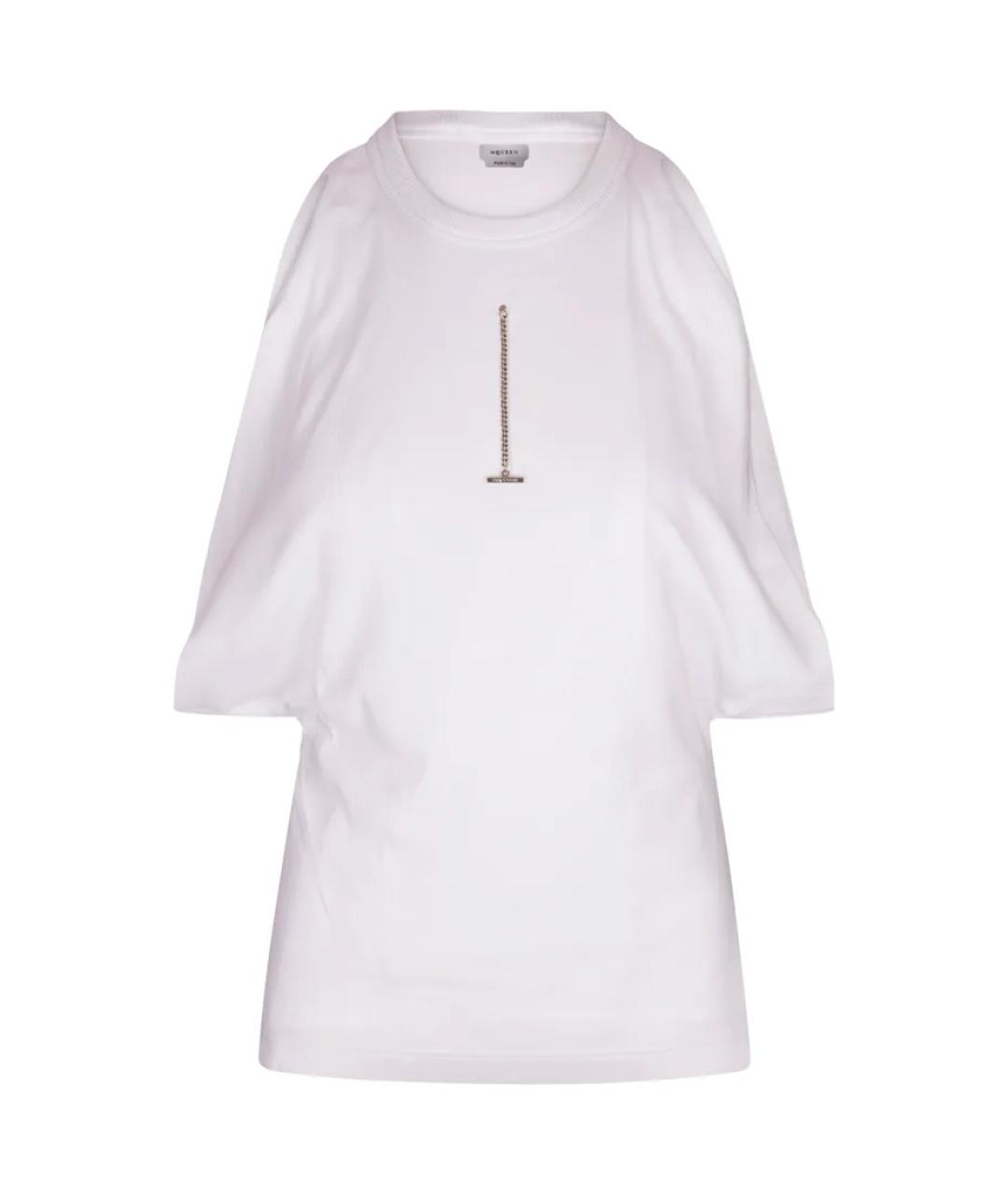 ALEXANDER MCQUEEN Белая хлопковая майка, фото 1