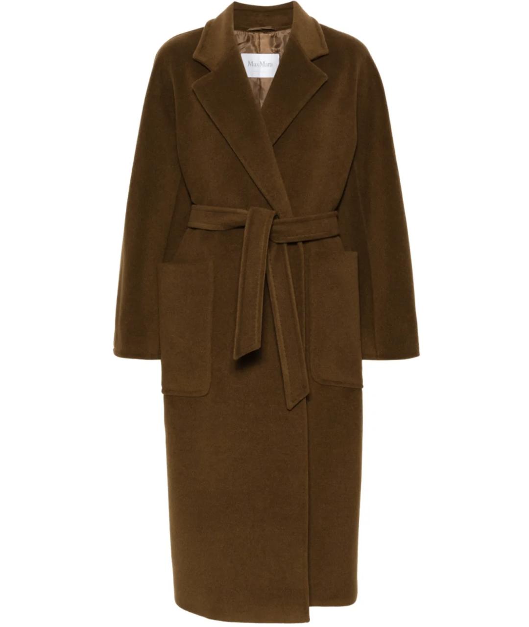 MAX MARA Коричневый шерстяной тренч/плащ, фото 1