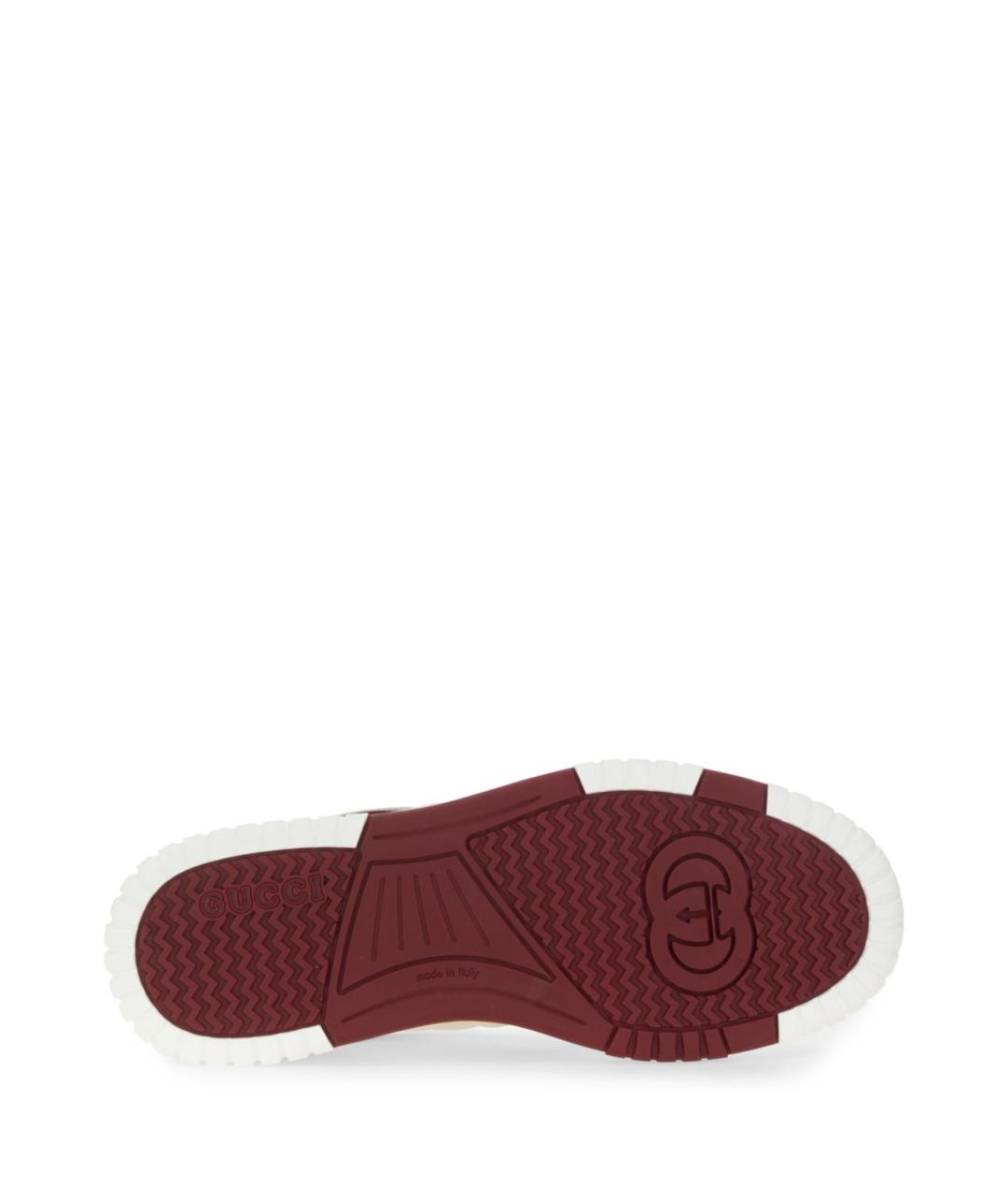 GUCCI Белые кожаные кроссовки, фото 7