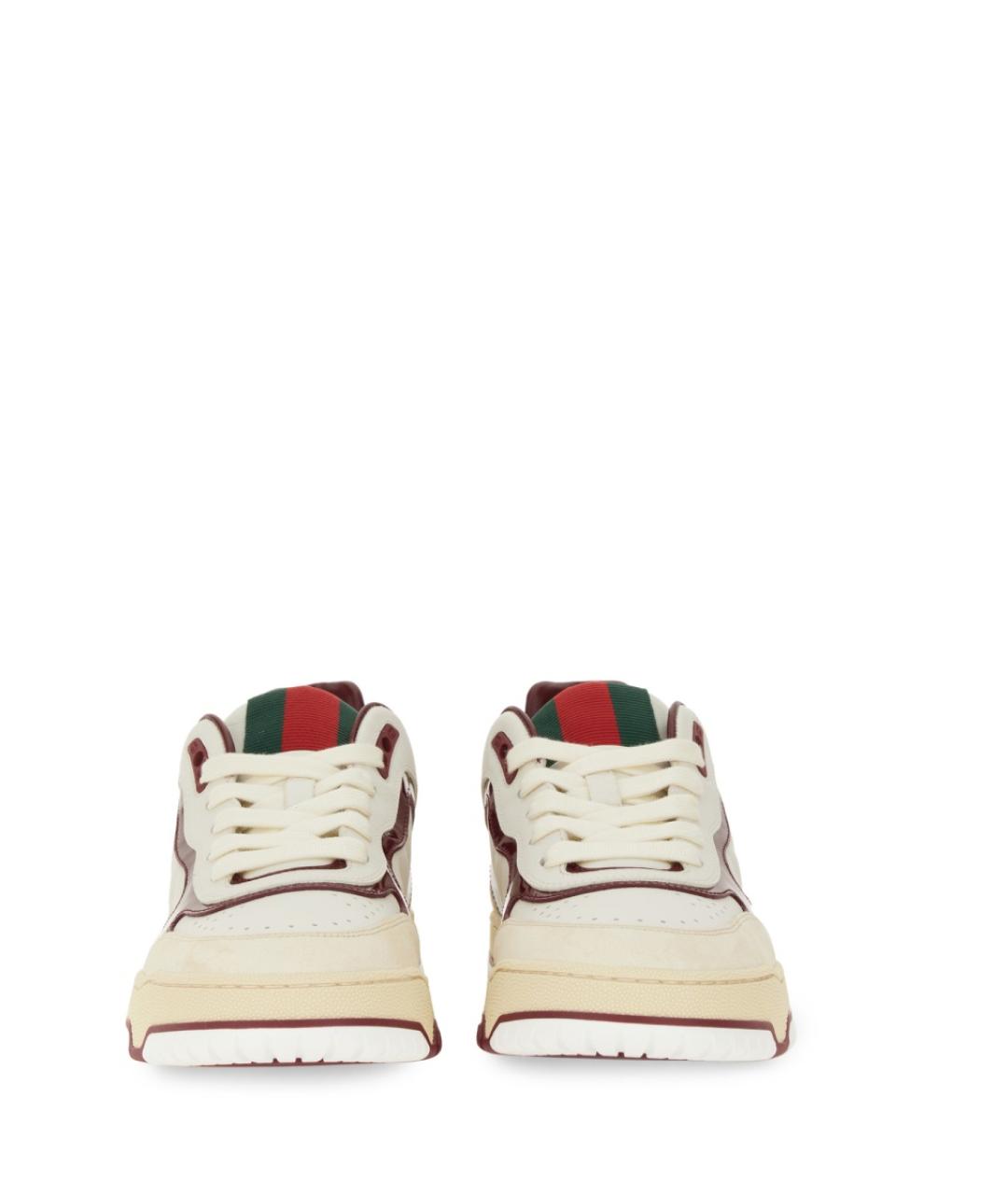 GUCCI Белые кожаные кроссовки, фото 6