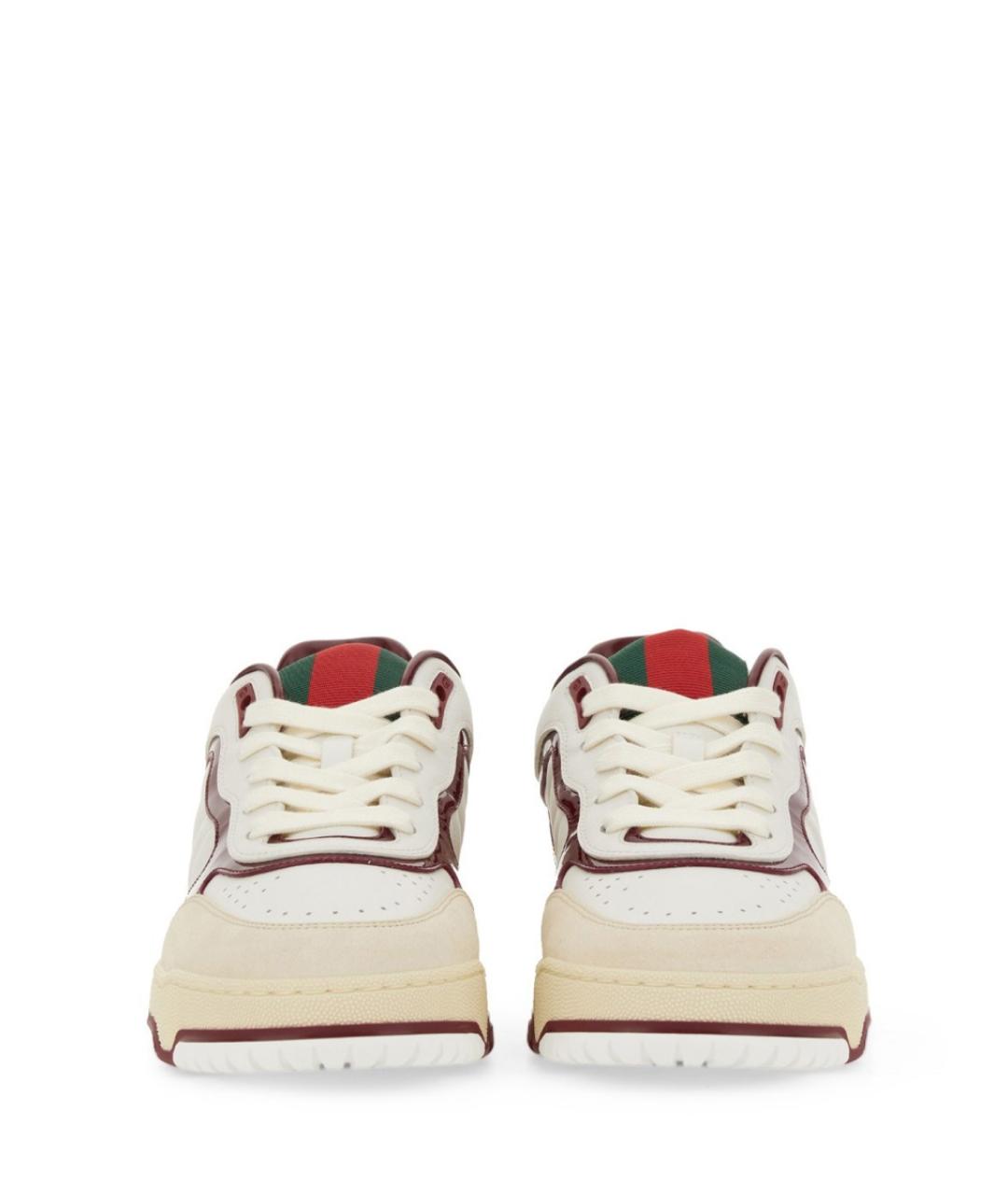 GUCCI Белые кожаные кроссовки, фото 3