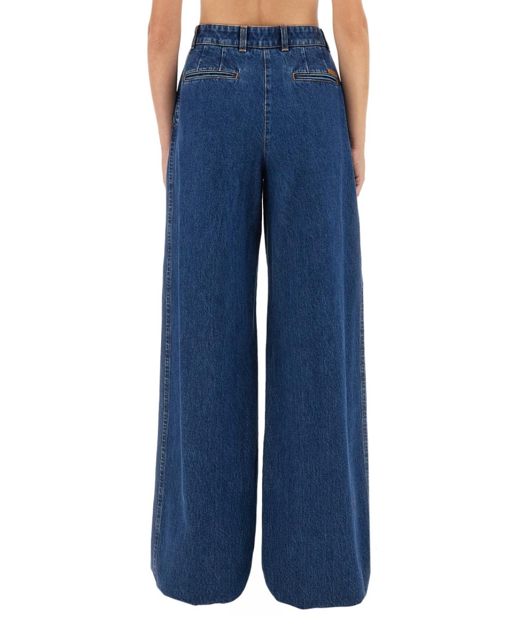 DOLCE&GABBANA Синие хлопковые прямые джинсы, фото 3