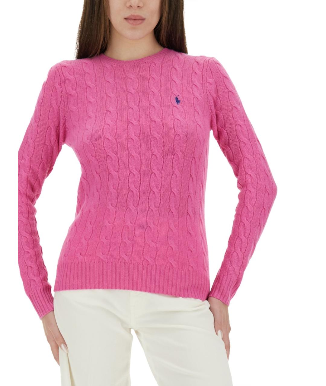 POLO RALPH LAUREN Розовый шерстяной джемпер / свитер, фото 5