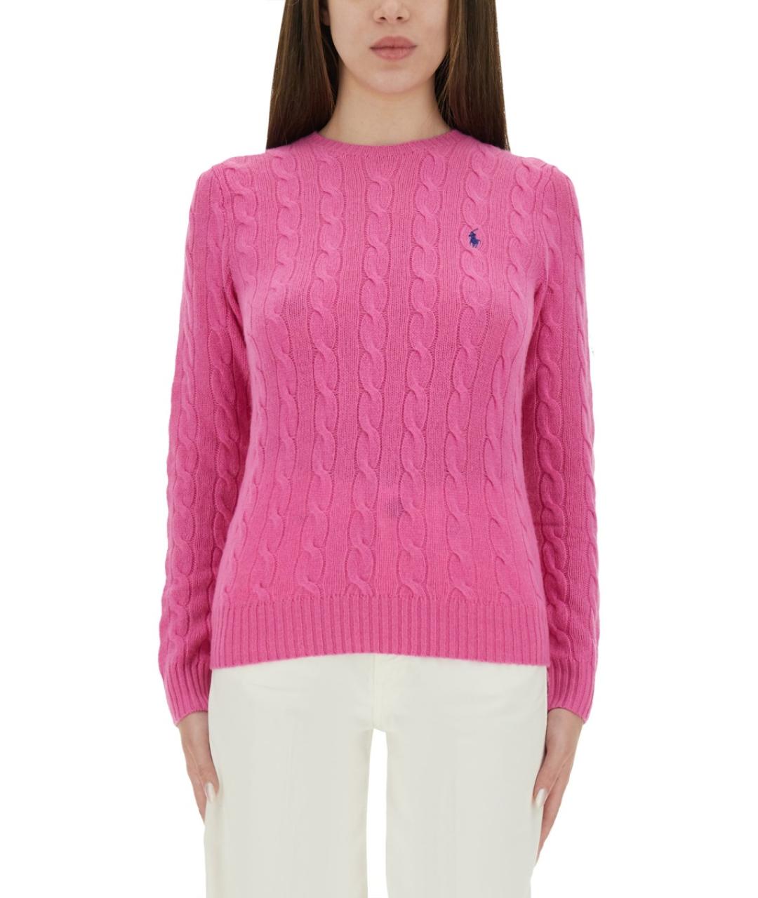 POLO RALPH LAUREN Розовый шерстяной джемпер / свитер, фото 2