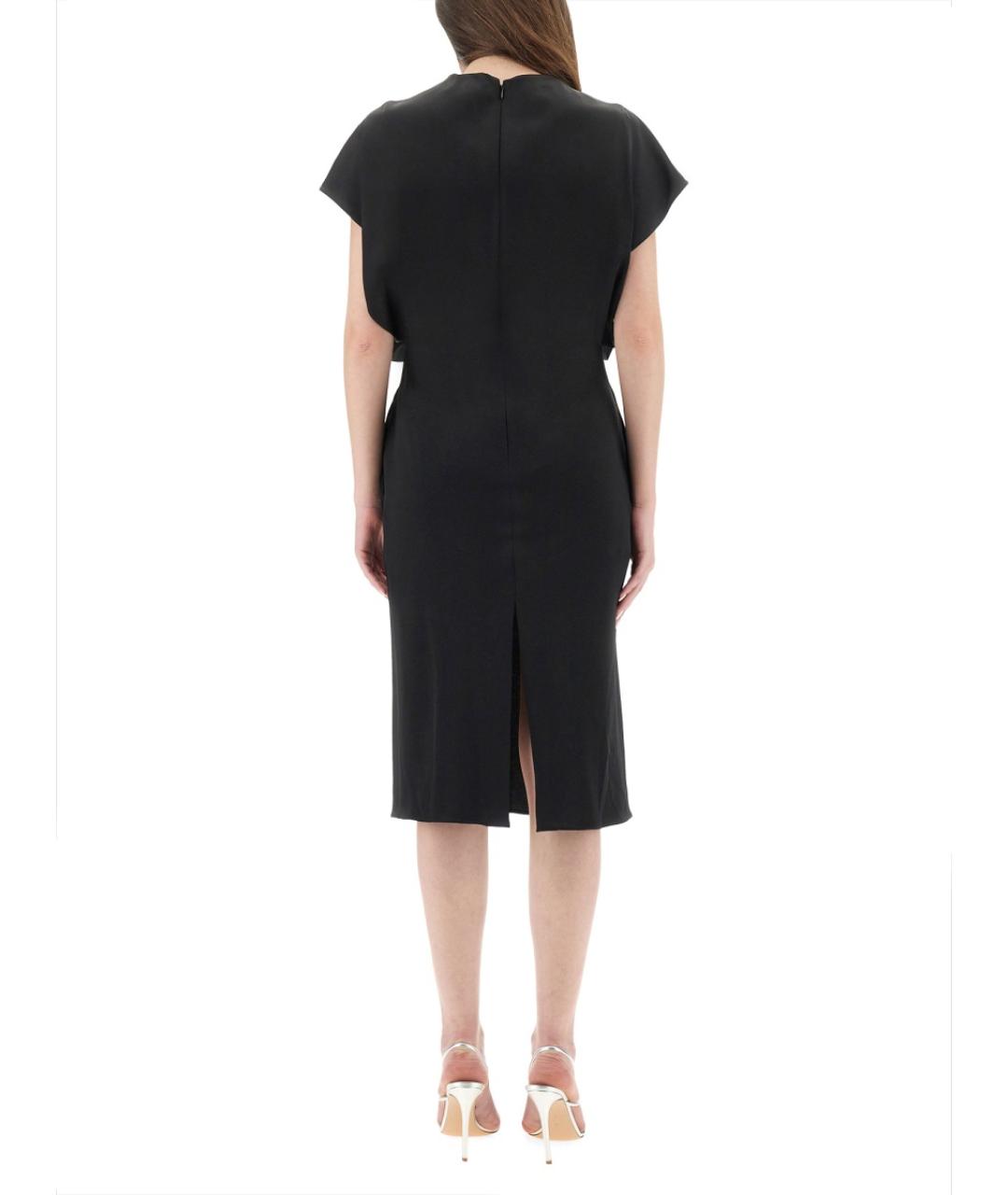 STELLA MCCARTNEY Черное ацетатное повседневное платье, фото 3