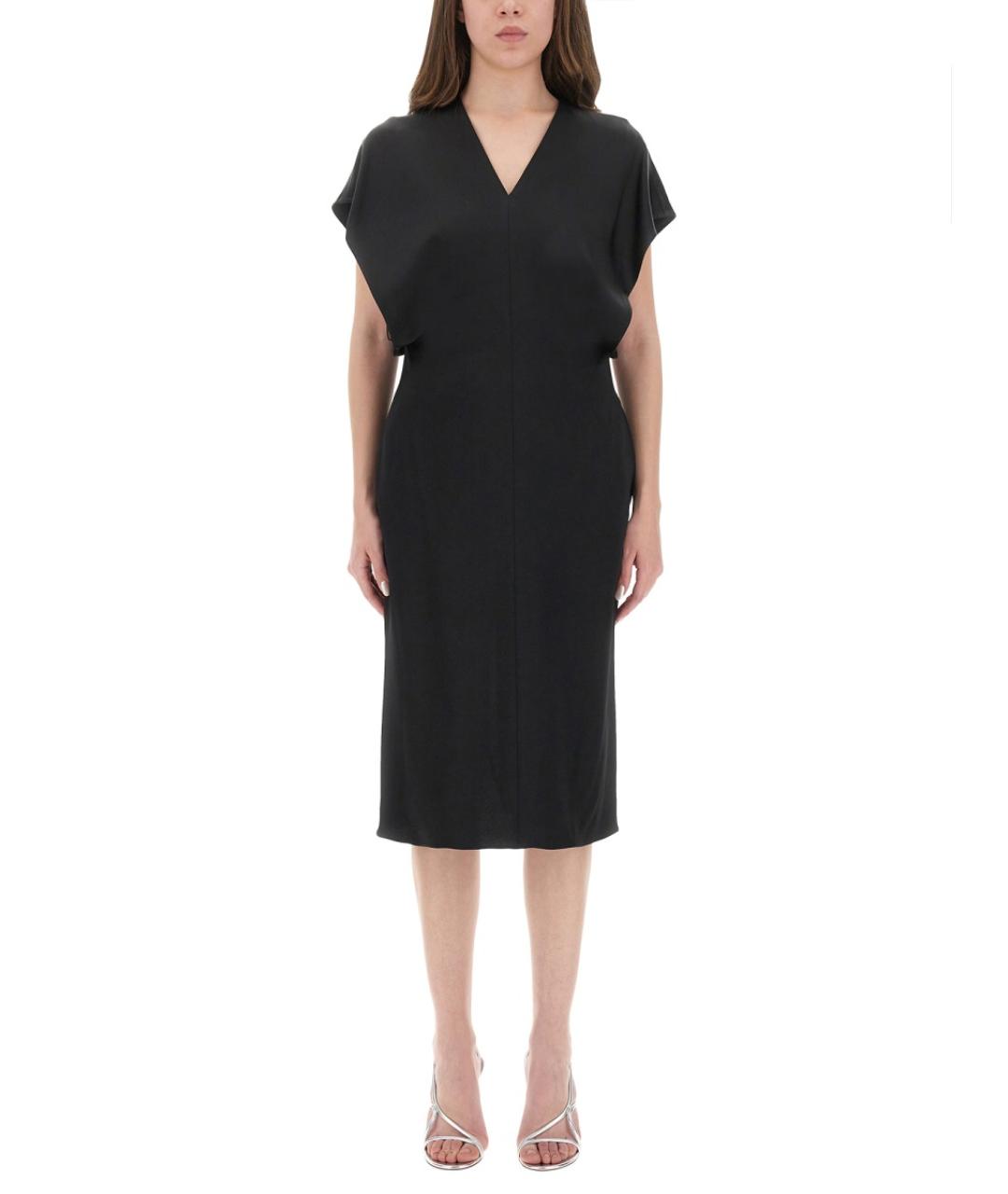 STELLA MCCARTNEY Черное ацетатное повседневное платье, фото 2