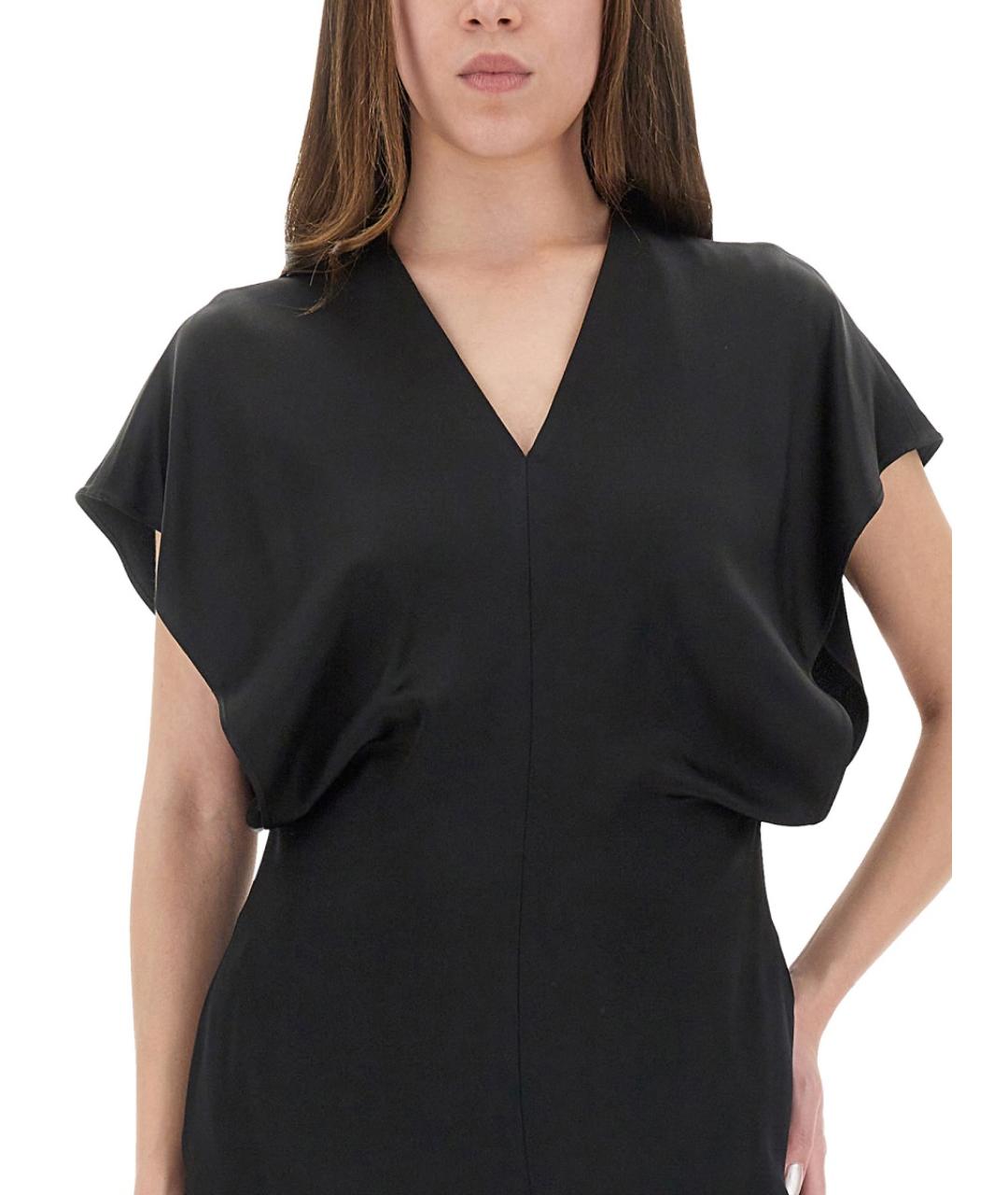 STELLA MCCARTNEY Черное ацетатное повседневное платье, фото 4