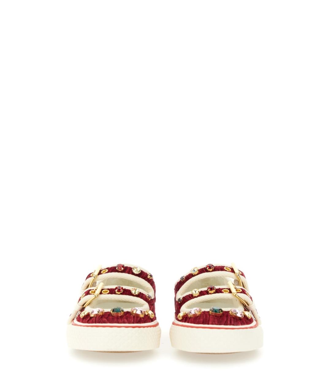VALENTINO Бордовые синтетические кроссовки, фото 4