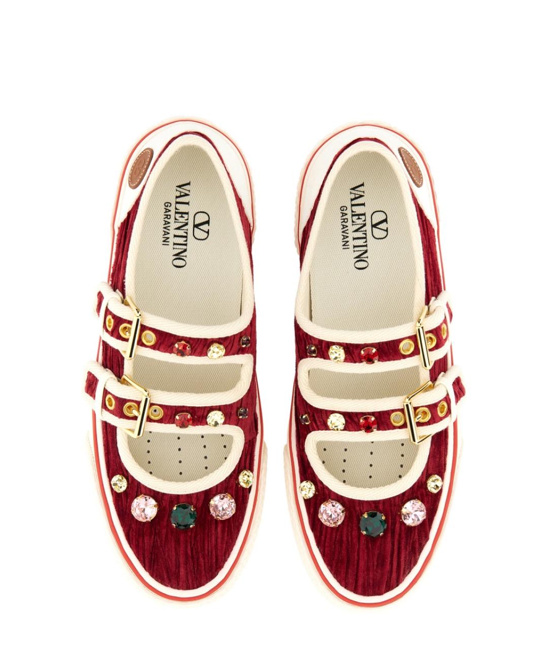 VALENTINO Бордовые синтетические кроссовки, фото 6
