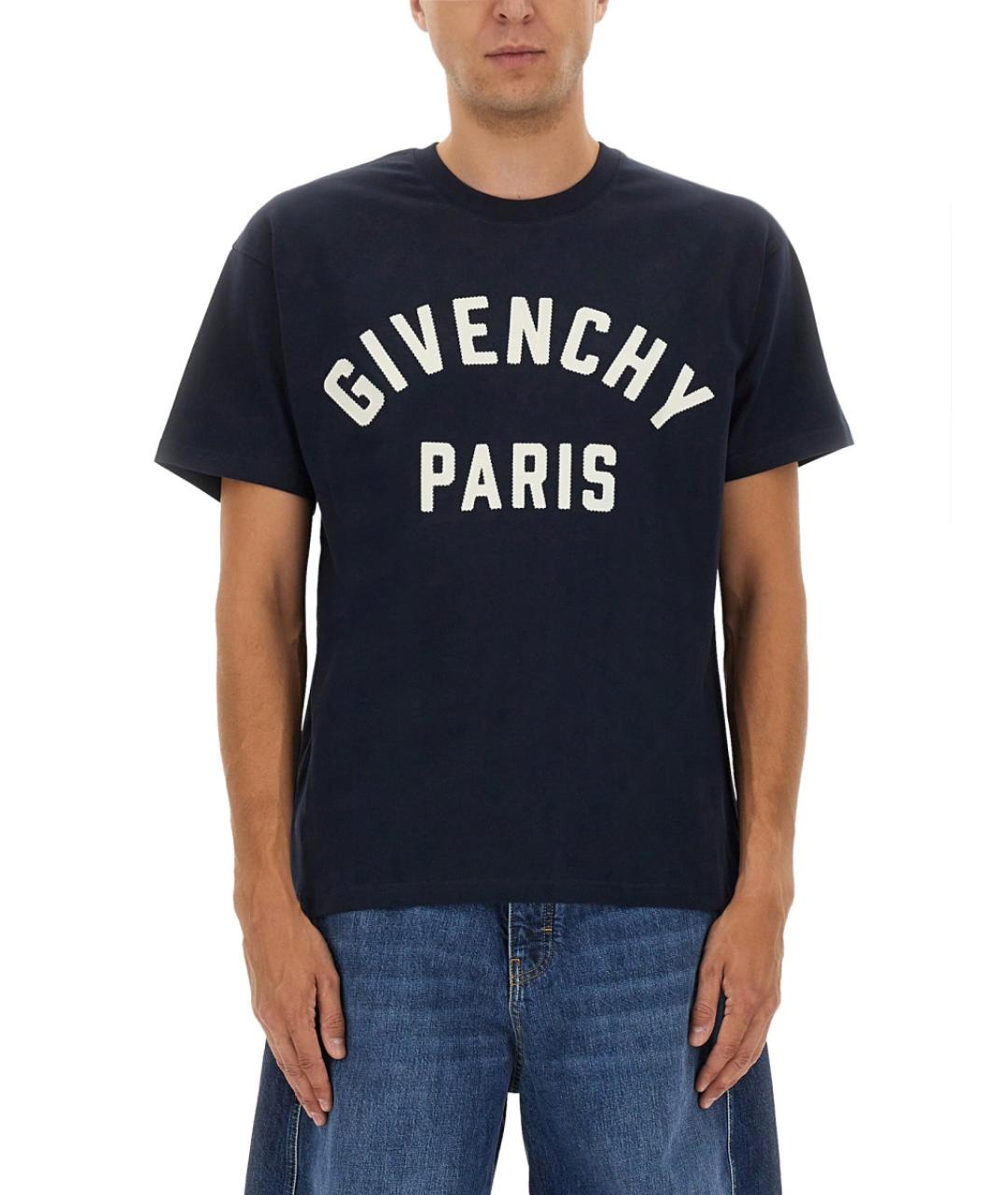 GIVENCHY Синяя хлопковая футболка, фото 2