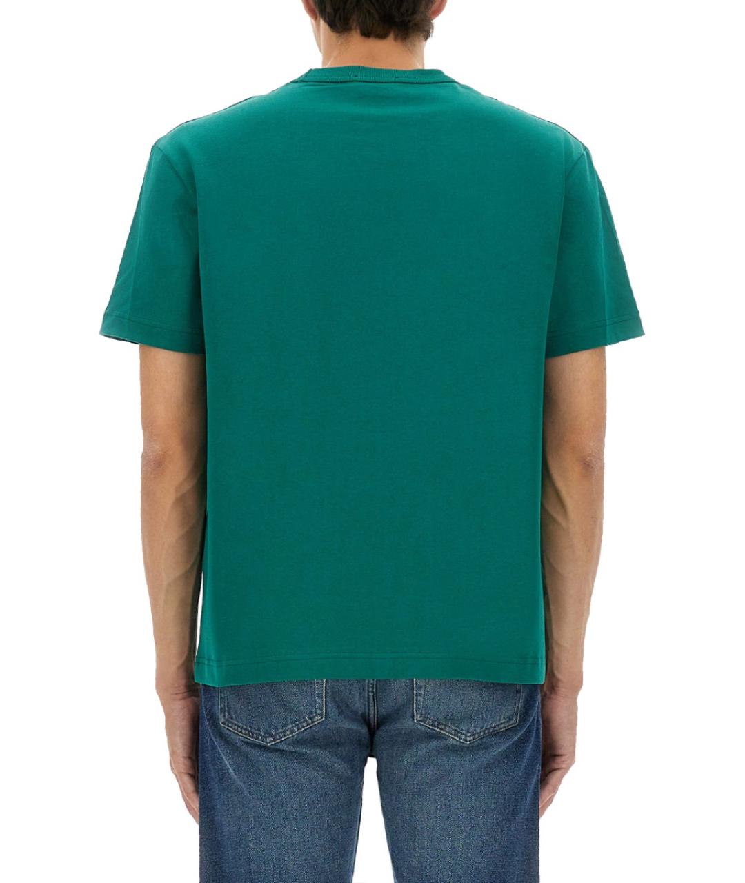 A.P.C. Зеленая хлопковая футболка, фото 4