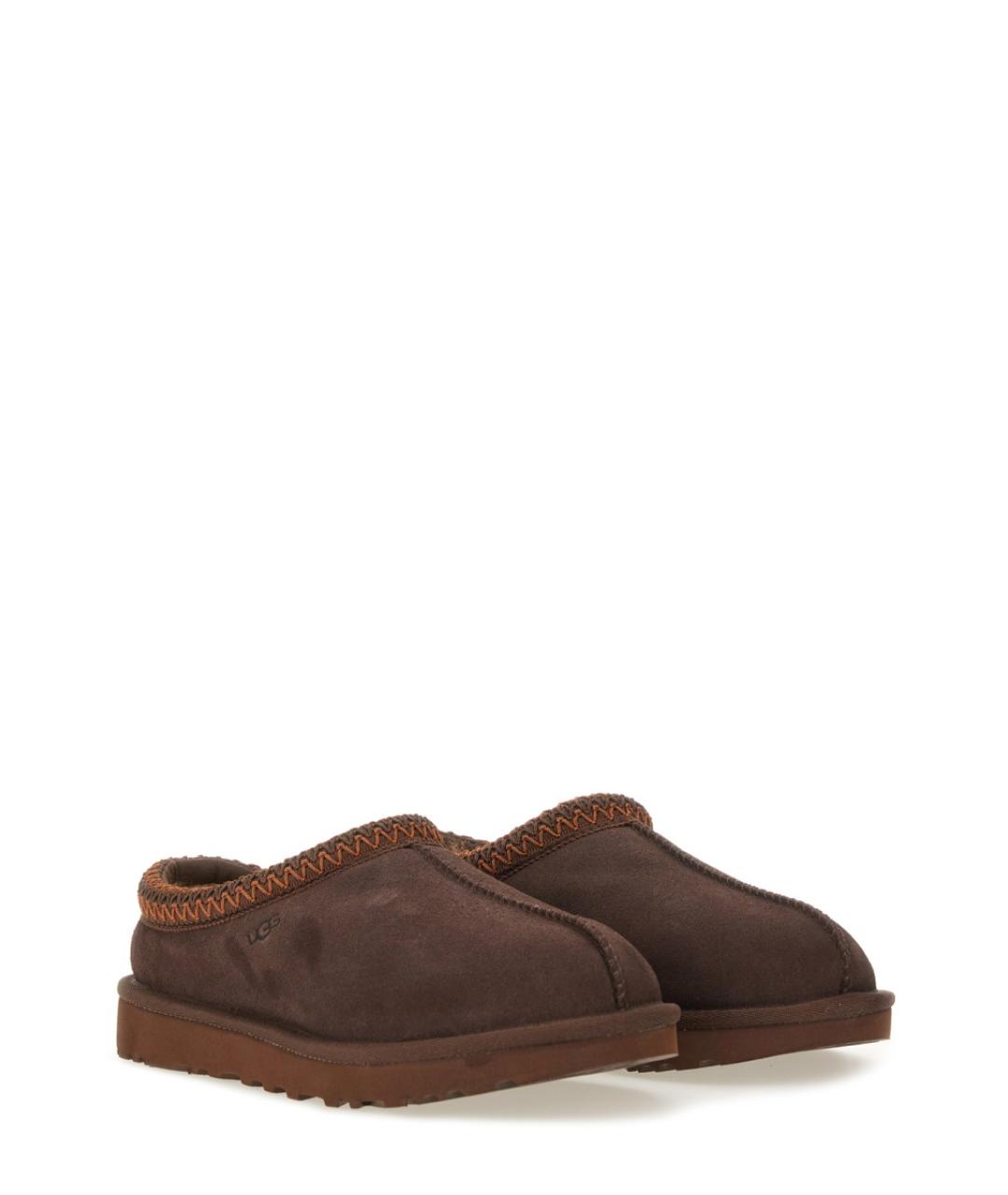 UGG AUSTRALIA Коричневые кожаные шлепанцы, фото 3
