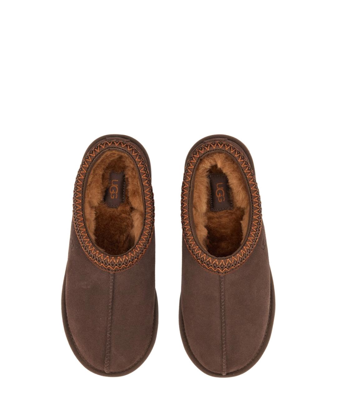 UGG AUSTRALIA Коричневые кожаные шлепанцы, фото 2