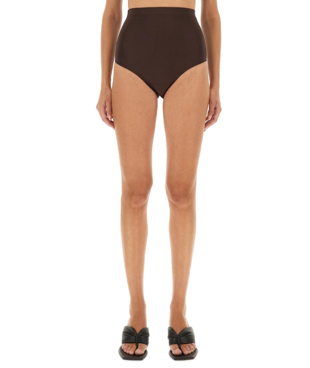 RICK OWENS Коричневые вискозные шорты, фото 2